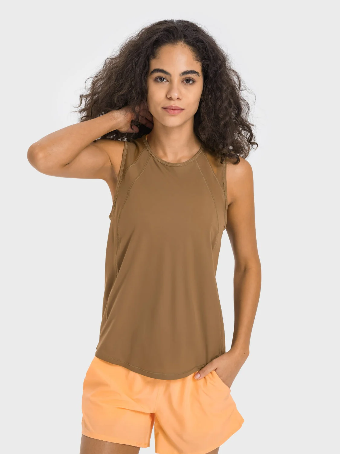 Millennia Cutout Back Round Neck Active Tank - Image 3