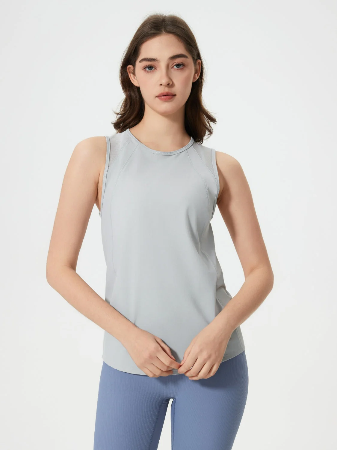 Millennia Cutout Back Round Neck Active Tank - Image 30