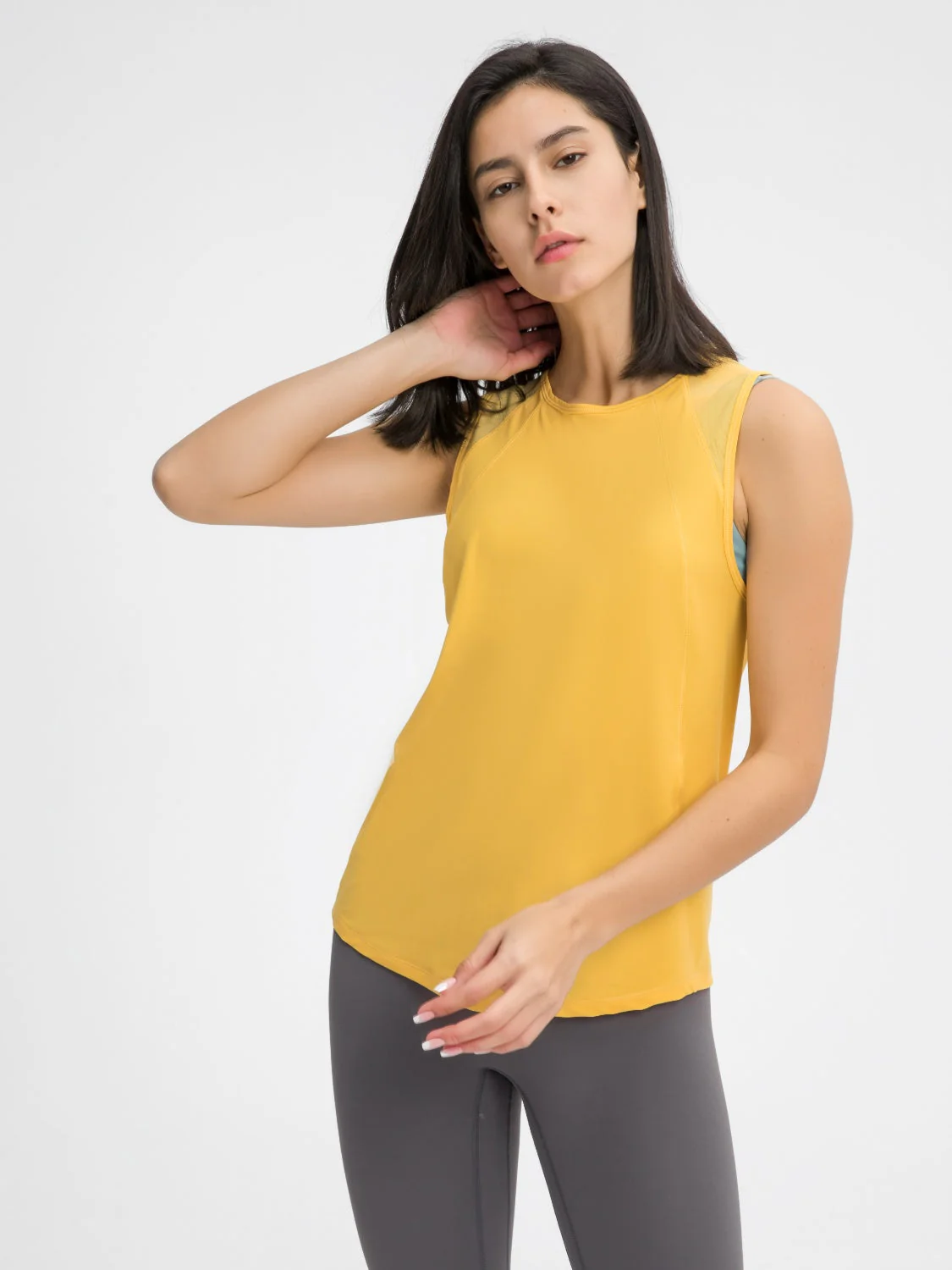 Millennia Cutout Back Round Neck Active Tank - Image 6