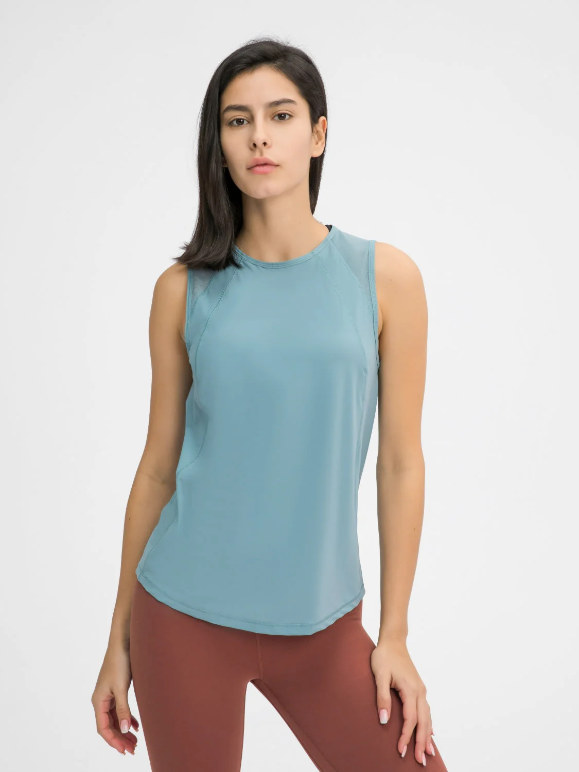 Millennia Cutout Back Round Neck Active Tank - Image 9