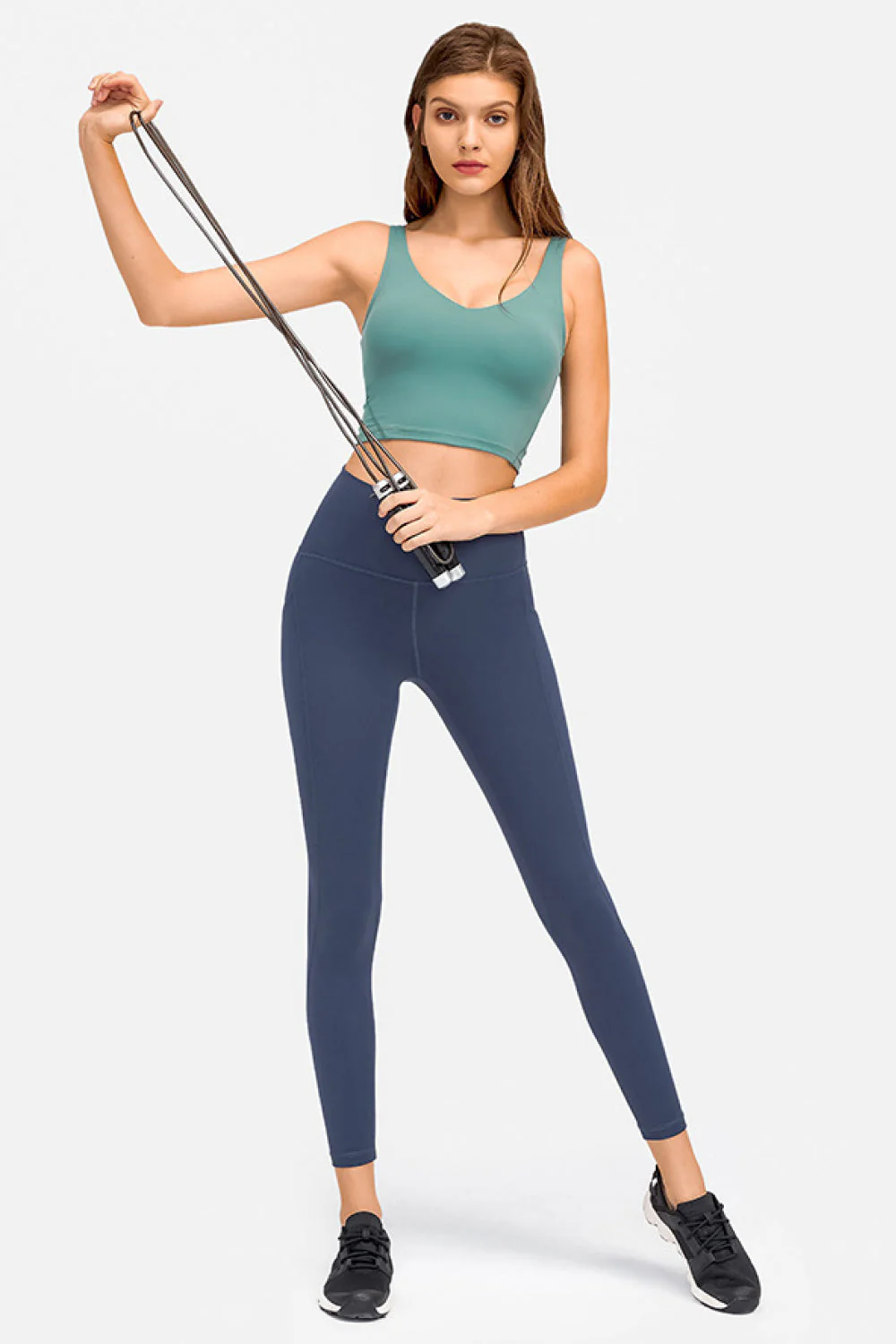 Millennia Deep V-Neck Crop Sports Bra - Image 12