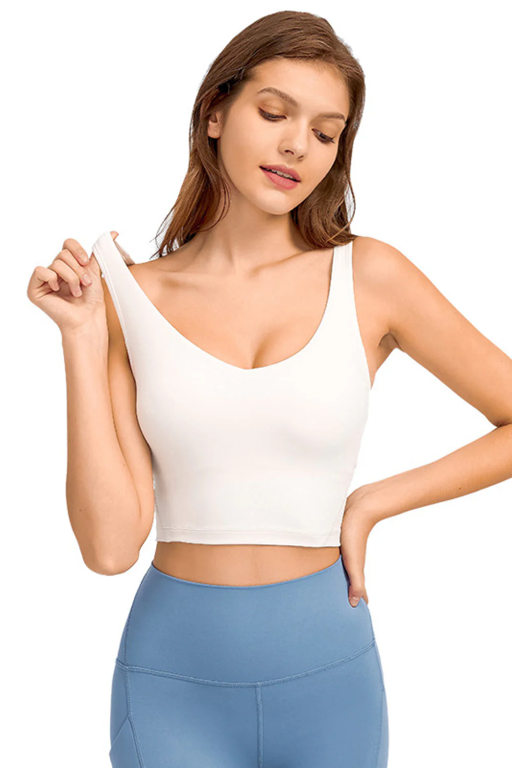 Millennia Deep V-Neck Crop Sports Bra - Image 15