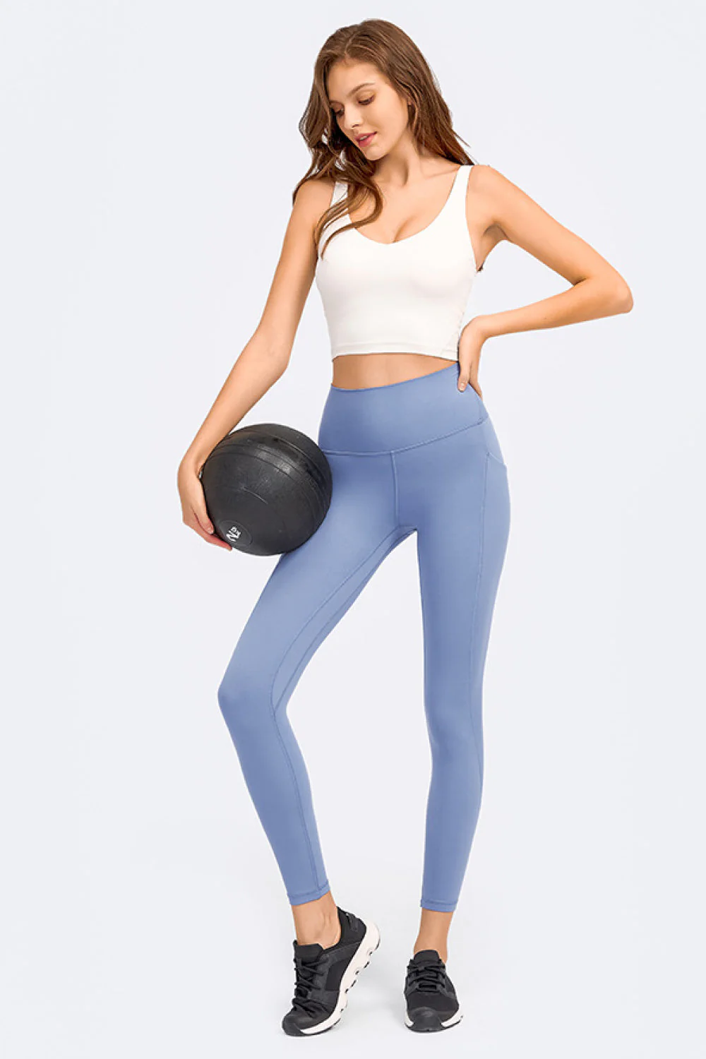 Millennia Deep V-Neck Crop Sports Bra - Image 17