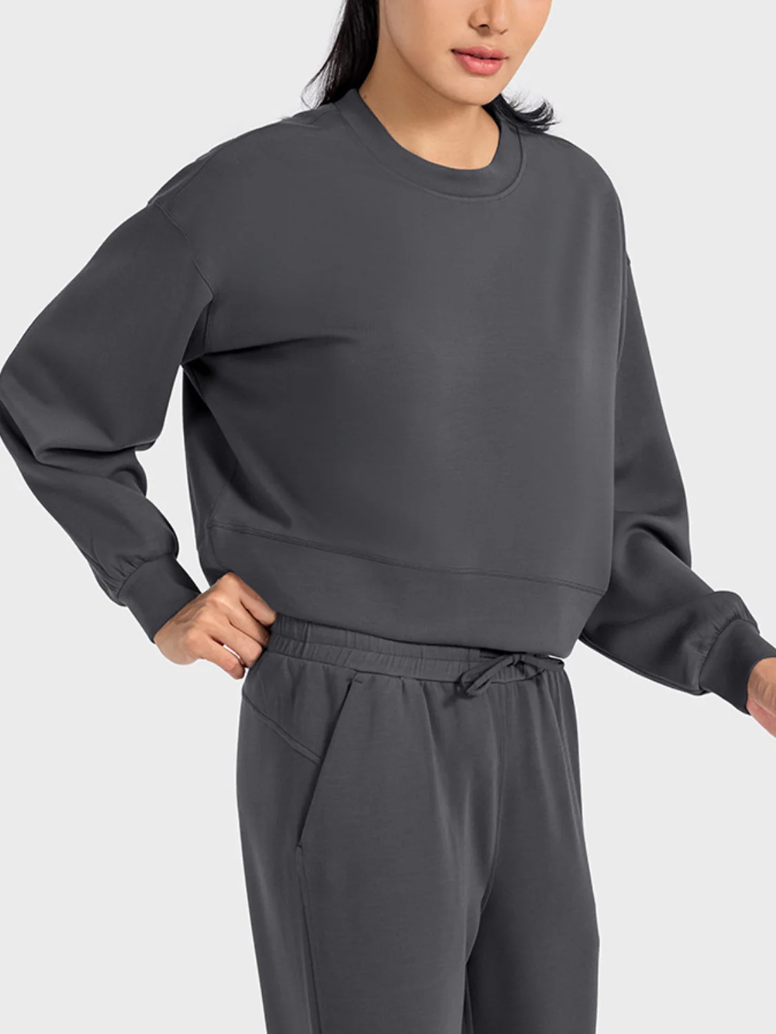 Millennia Round Neck Drop Shoulder Sports Top - Image 3