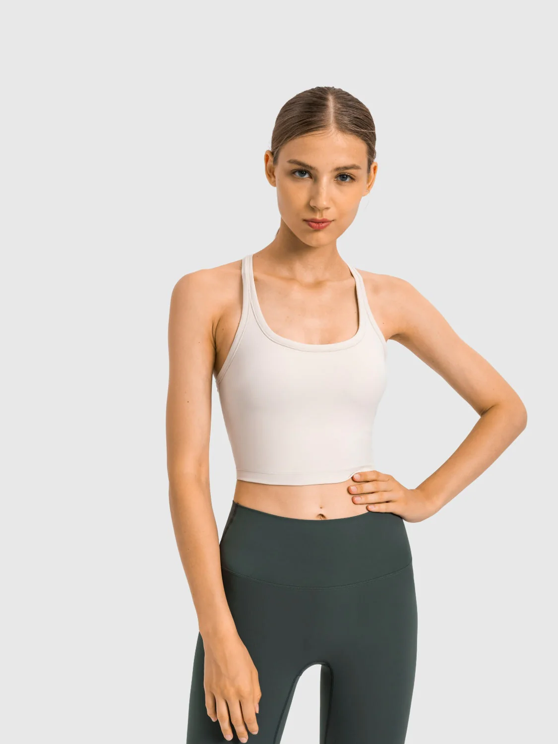 Millennia Scoop Neck Active Tank with Detachable Chest Pads - Image 14