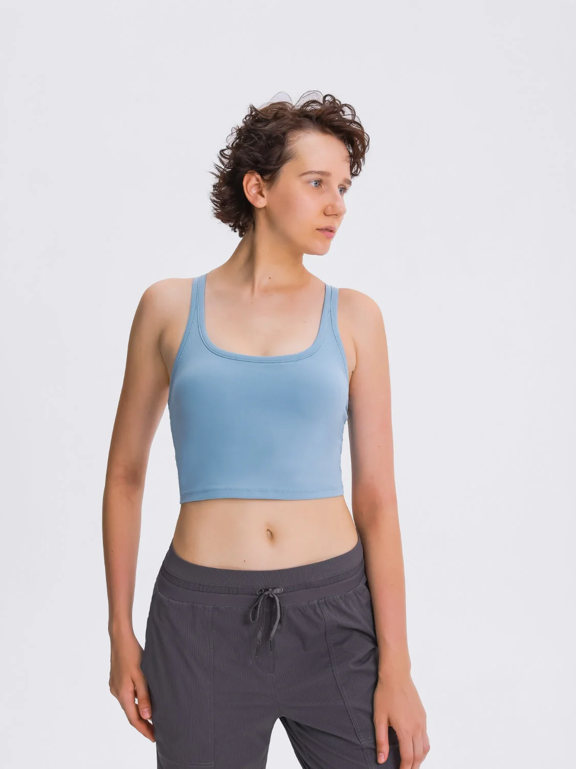 Millennia Scoop Neck Active Tank with Detachable Chest Pads - Image 20