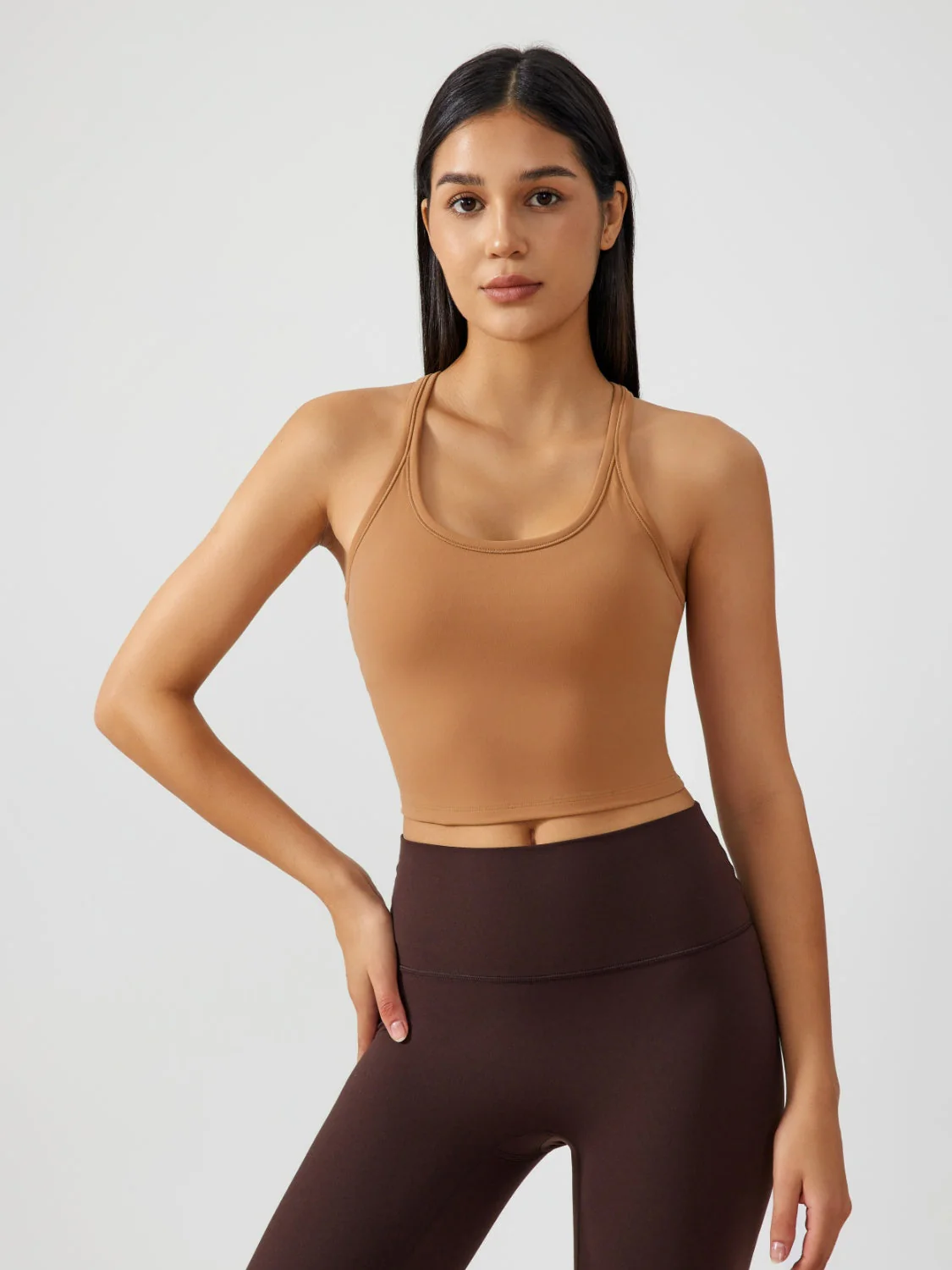Millennia Scoop Neck Active Tank with Detachable Chest Pads - Image 8