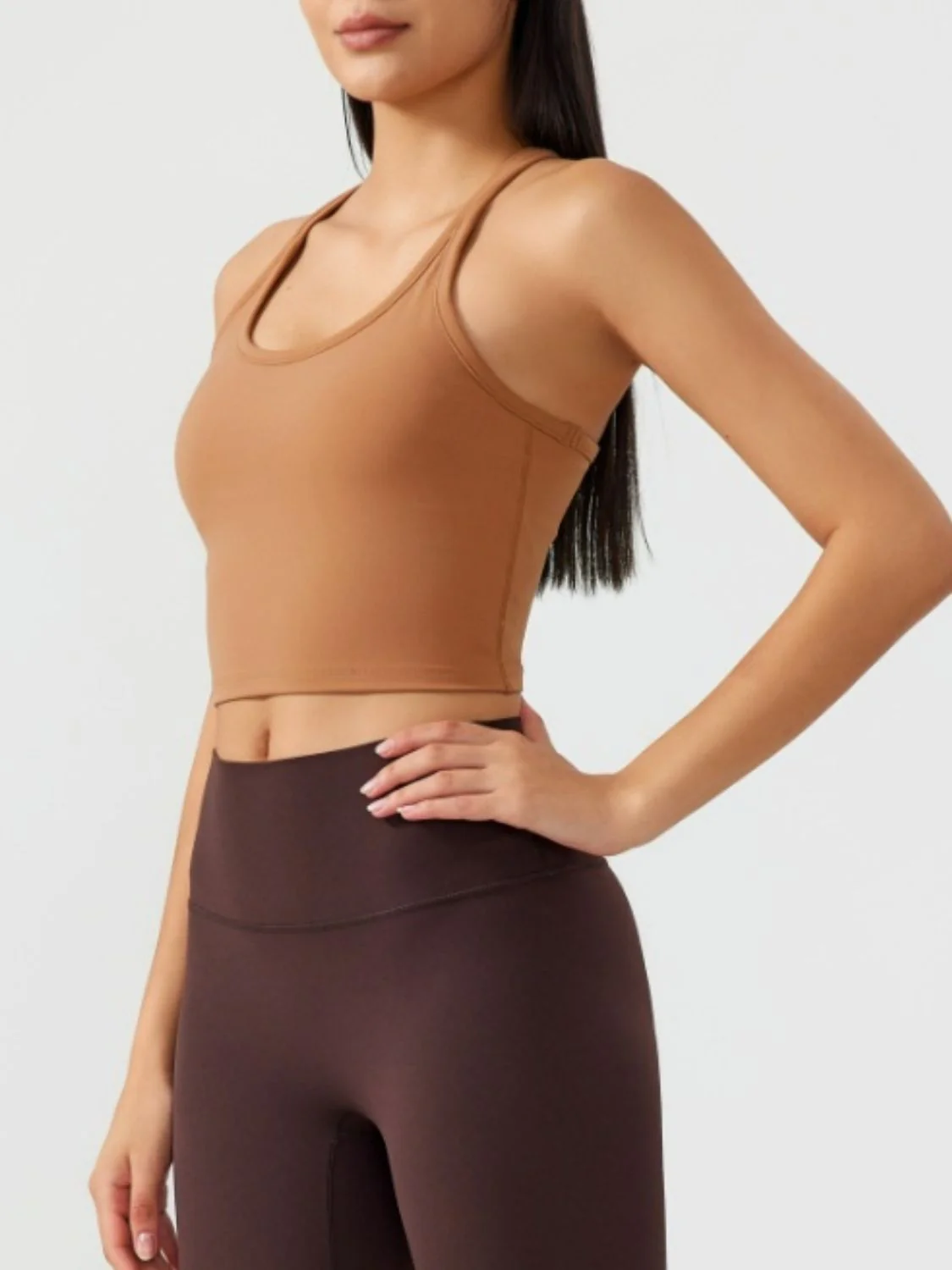 Millennia Scoop Neck Active Tank with Detachable Chest Pads - Image 9