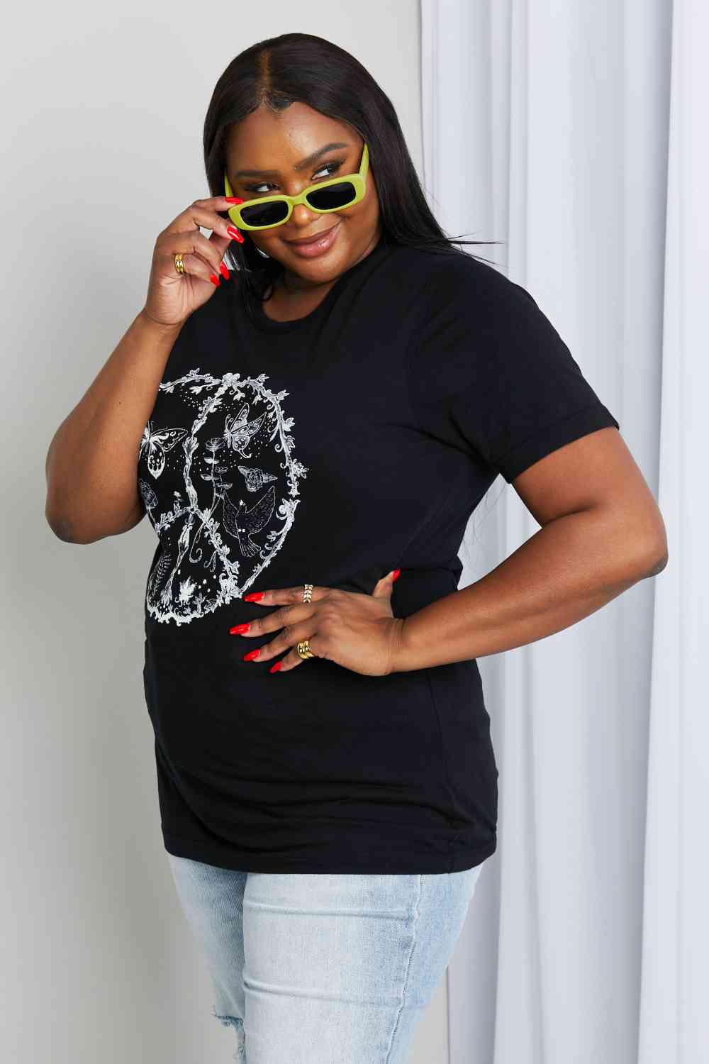 mineB Full Size Butterfly Graphic Tee Shirt - Image 4