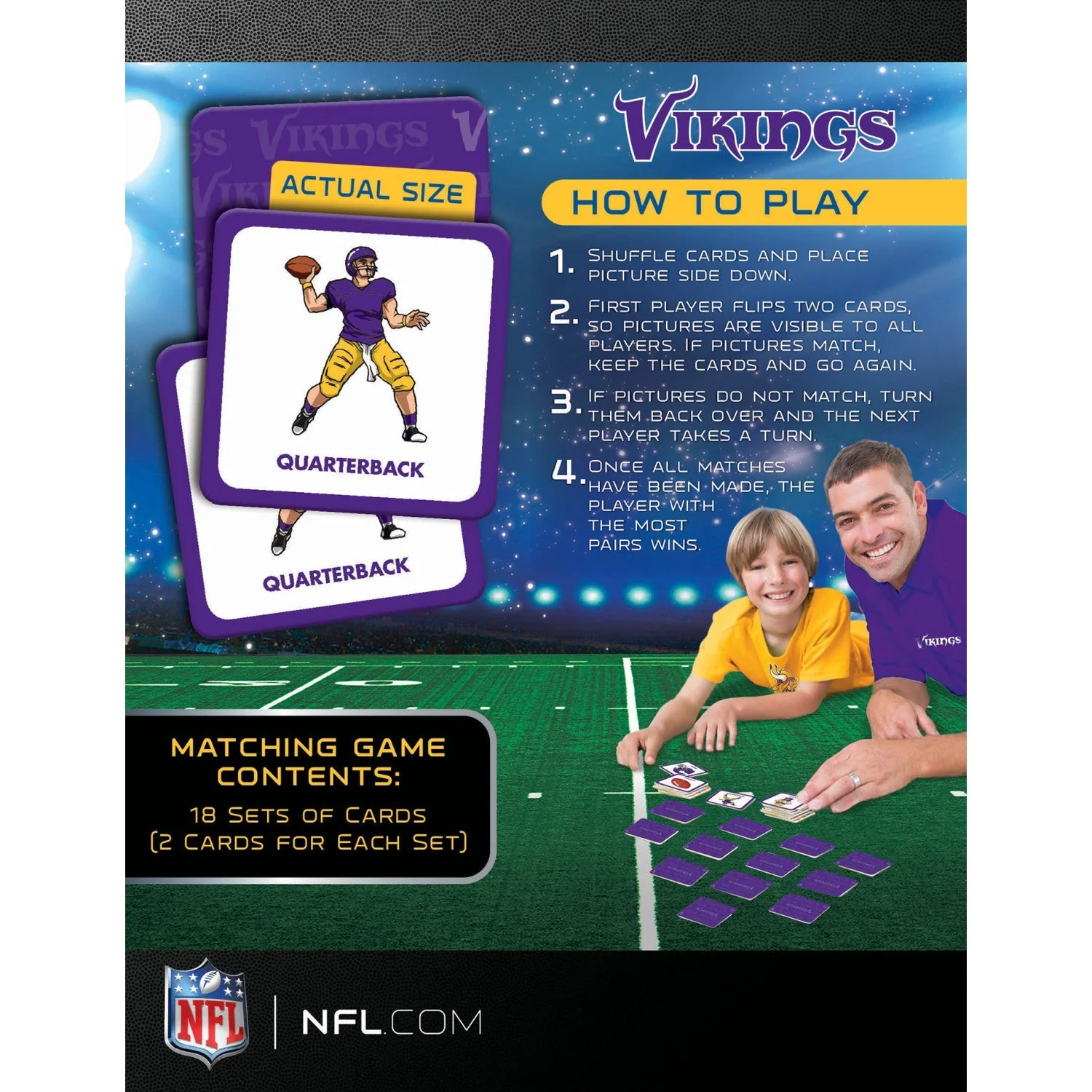 Minnesota Vikings Matching Game by MasterPieces Puzzle Company INC - Image 3