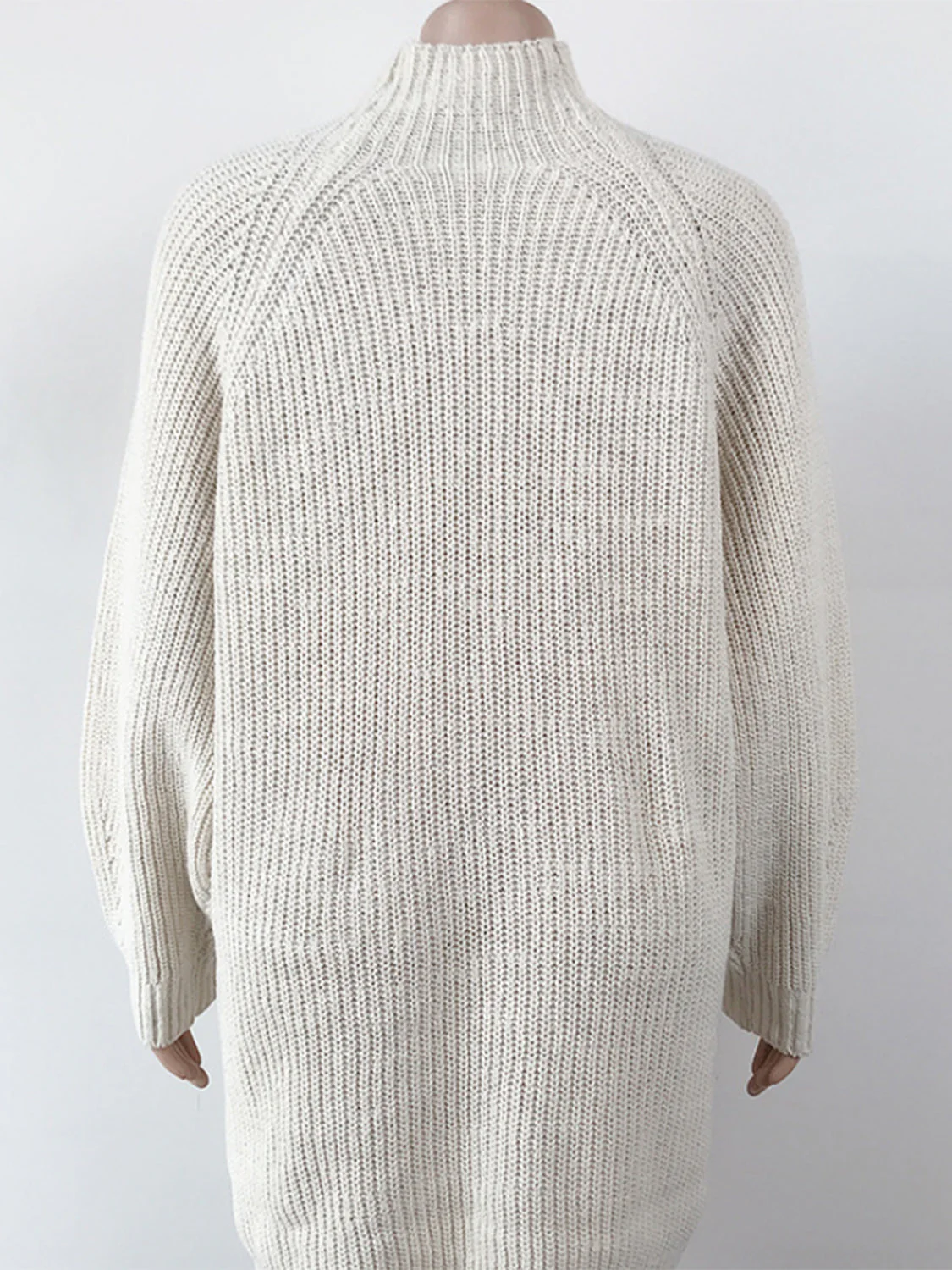 Mock Neck Dropped Shoulder Sweater Dress - Image 14
