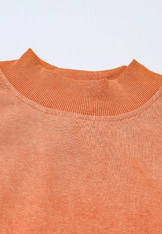 Mock Neck Dropped Shoulder Sweatshirt - Image 22