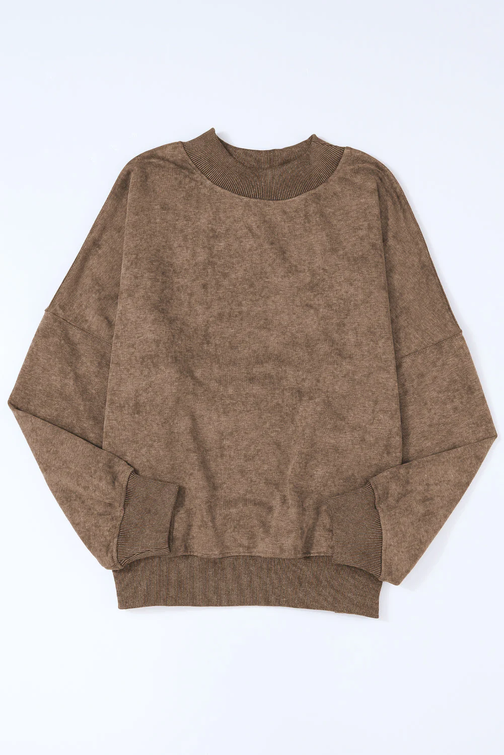 Mock Neck Dropped Shoulder Sweatshirt - Image 26