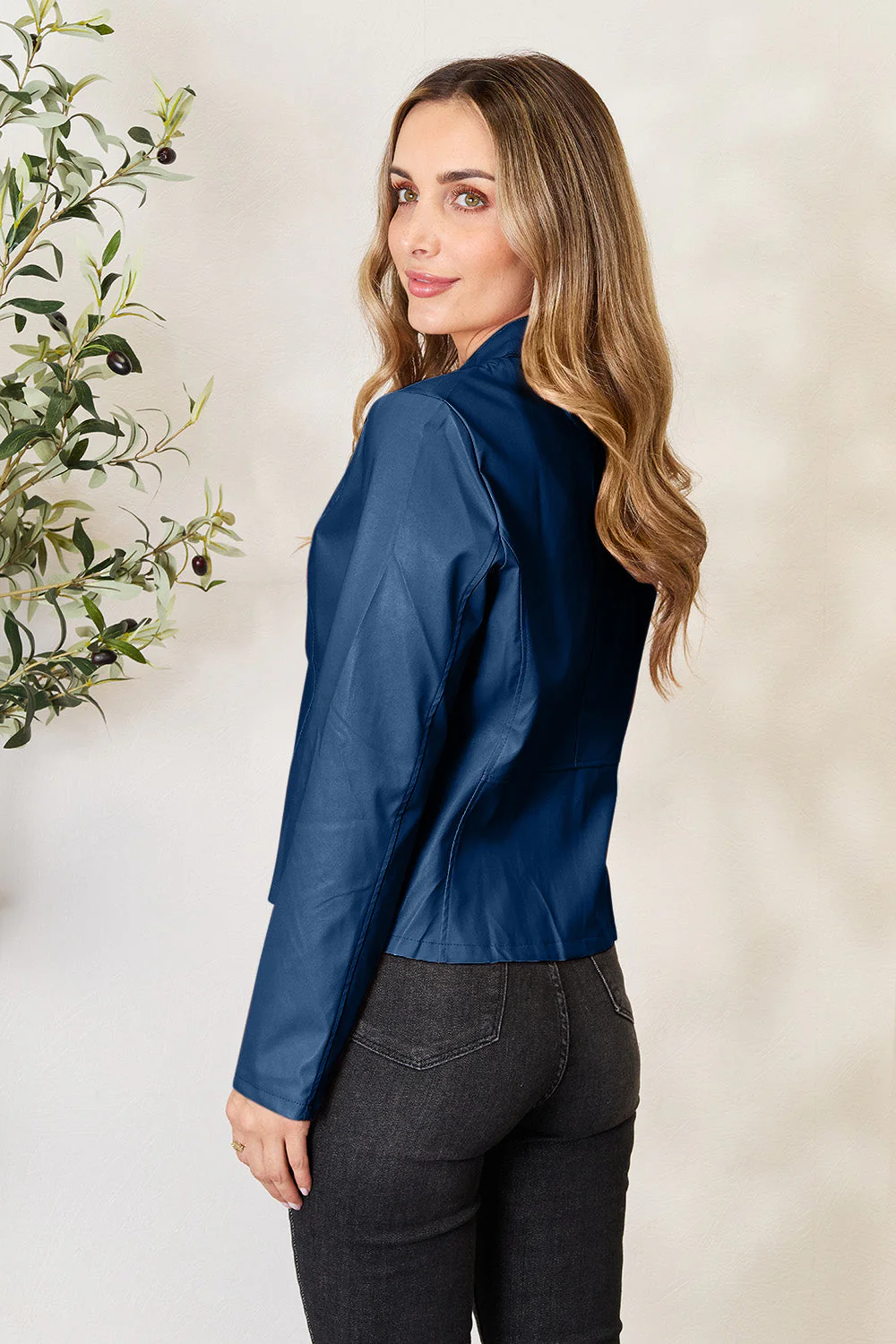 Mock Neck Zip Up Jacket - Image 12