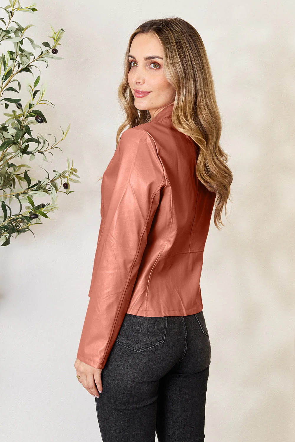 Mock Neck Zip Up Jacket - Image 18