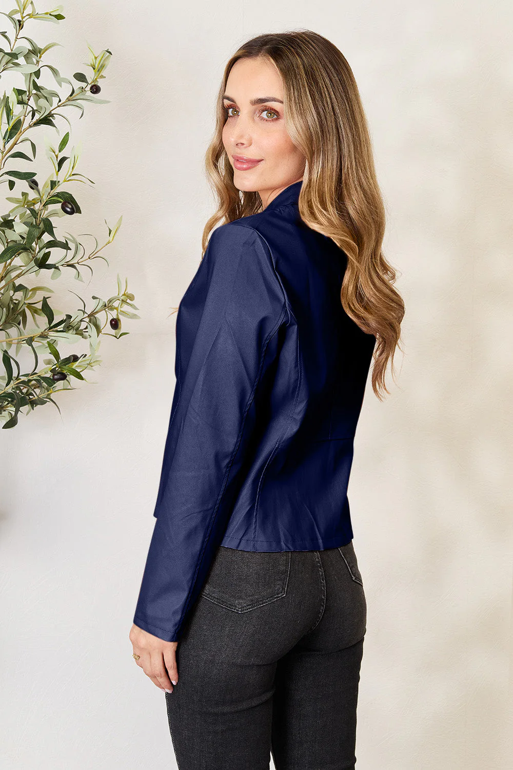 Mock Neck Zip Up Jacket - Image 21