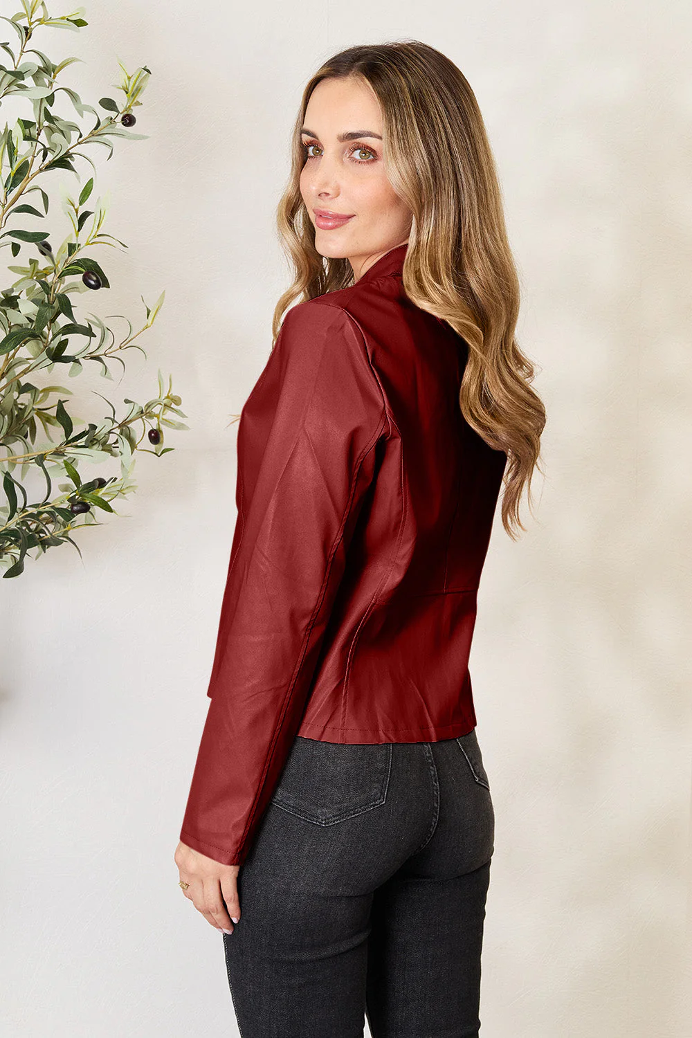Mock Neck Zip Up Jacket - Image 24