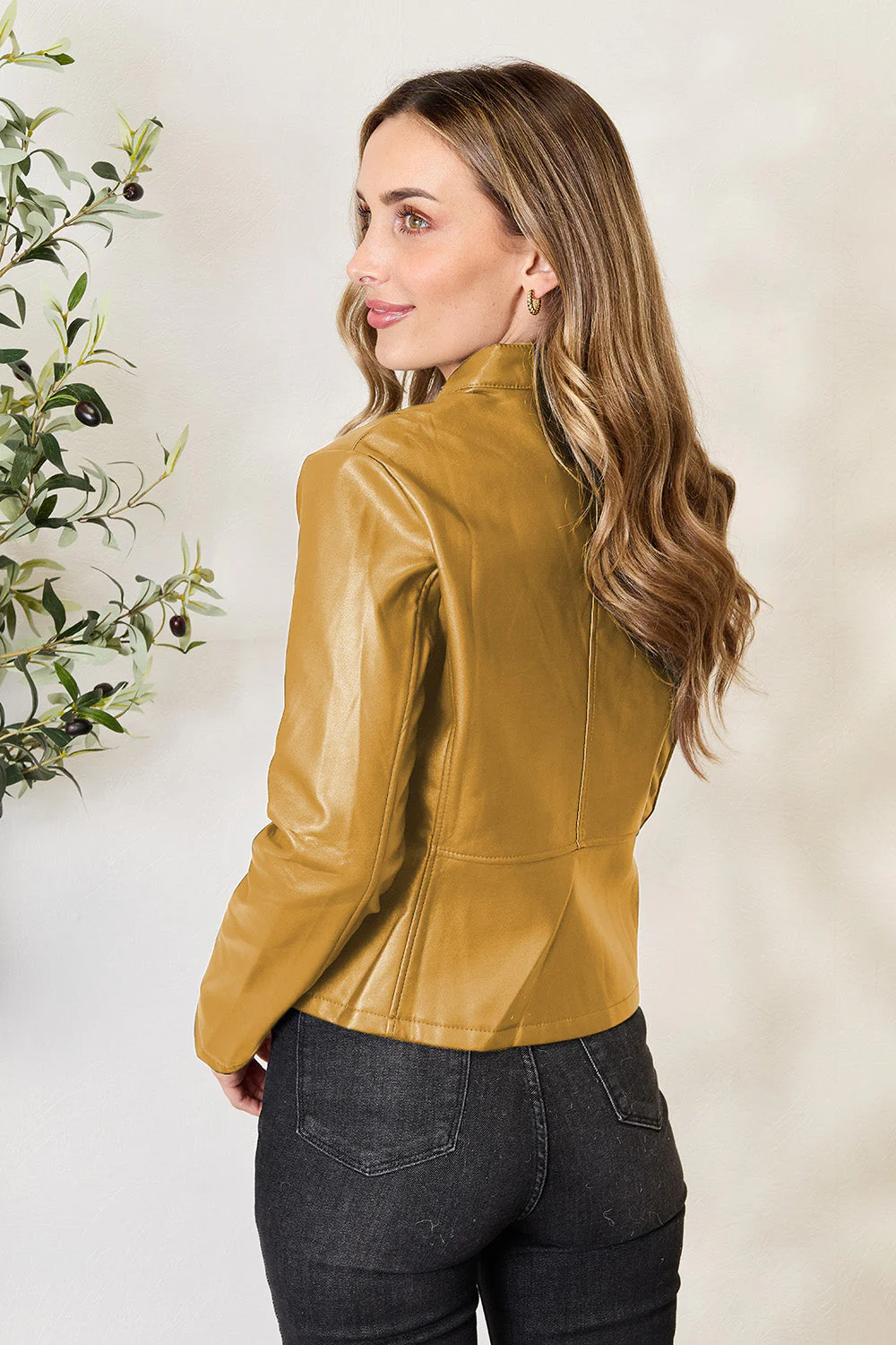 Mock Neck Zip Up Jacket - Image 26