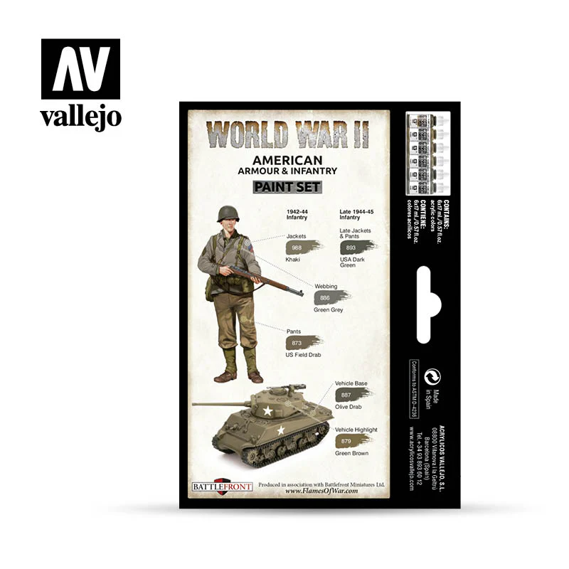 Model Color: WWII Paint Set - American Armour & Infantry - Image 2