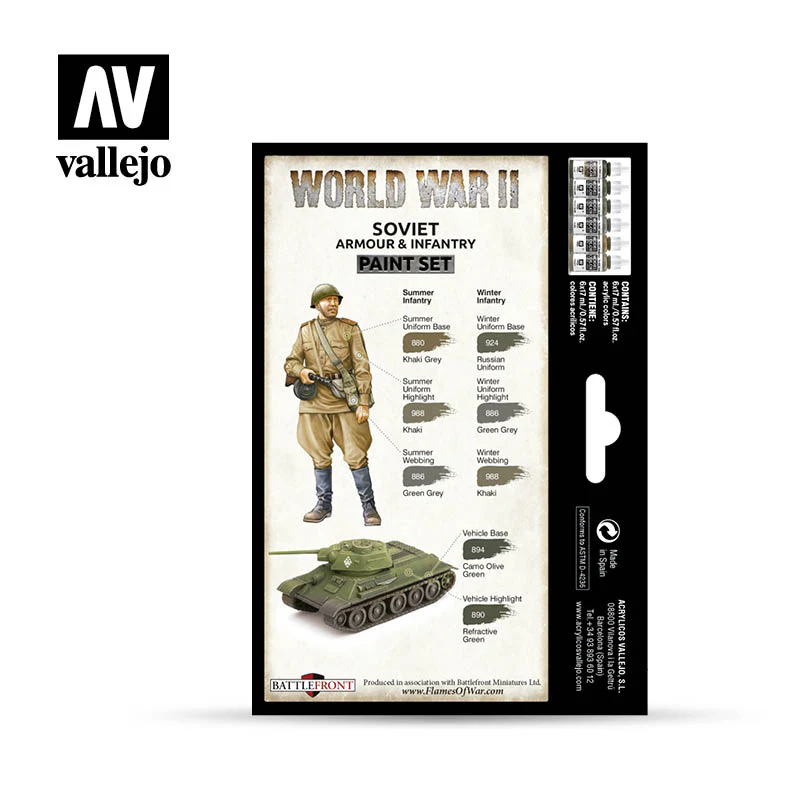Model Color: WWII Paint Set - Soviet Armour & Infantry - Image 2