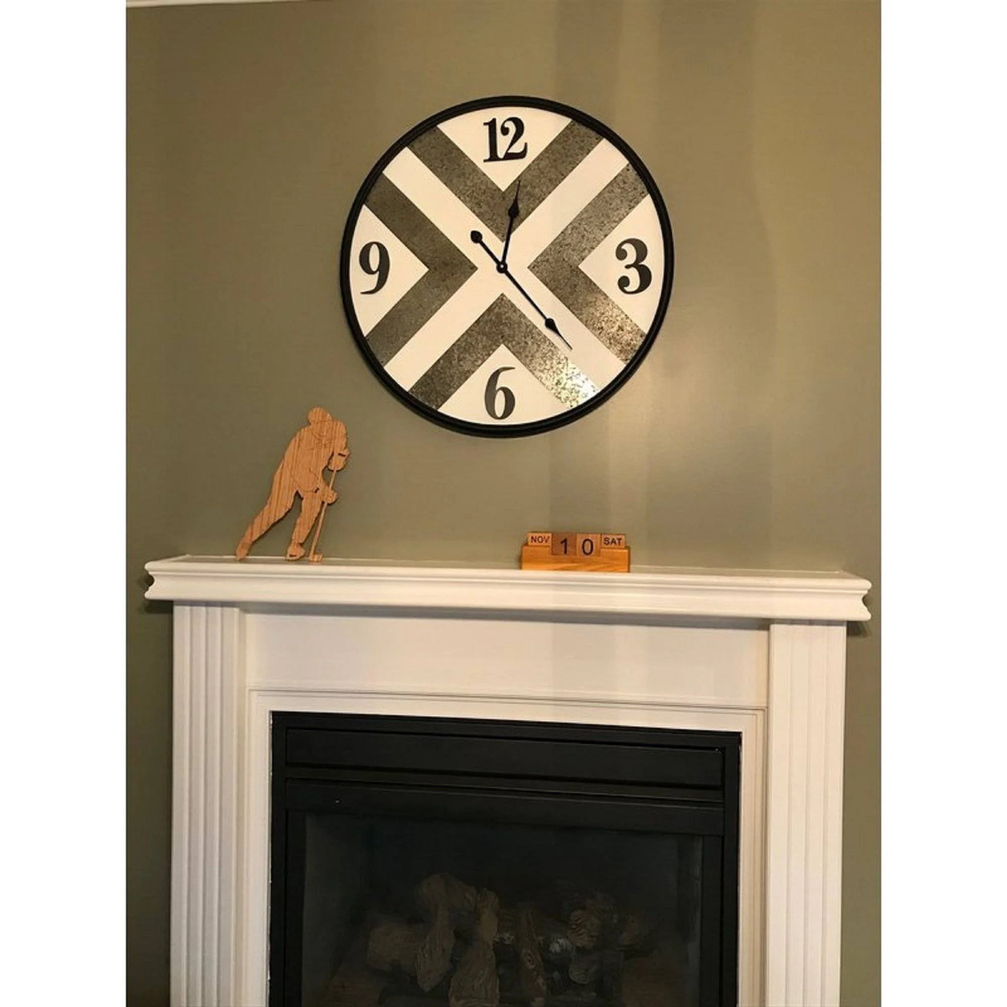 Modern Industrial Metal Wall Clock by Peterson Housewares & Artwares - Image 2
