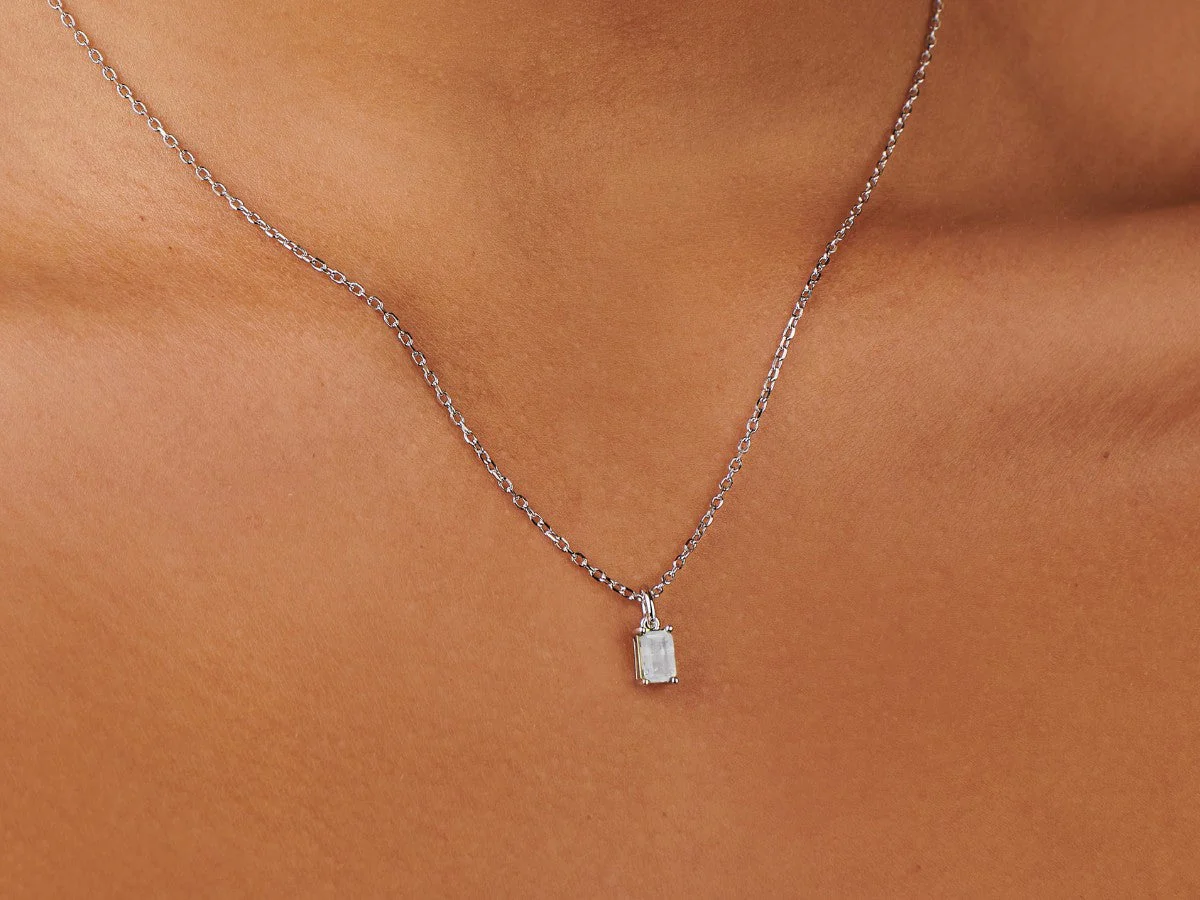 Moonstone June Birthstone Silver Charm by Little Sky Stone - Image 2