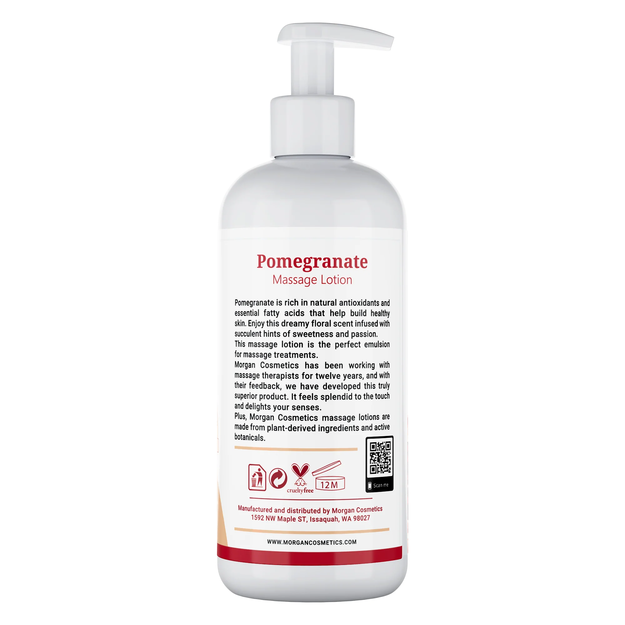 Morgan Cosmetics Massage Lotion Pomegranate 12 oz by Morgan Cosmetics - Image 2