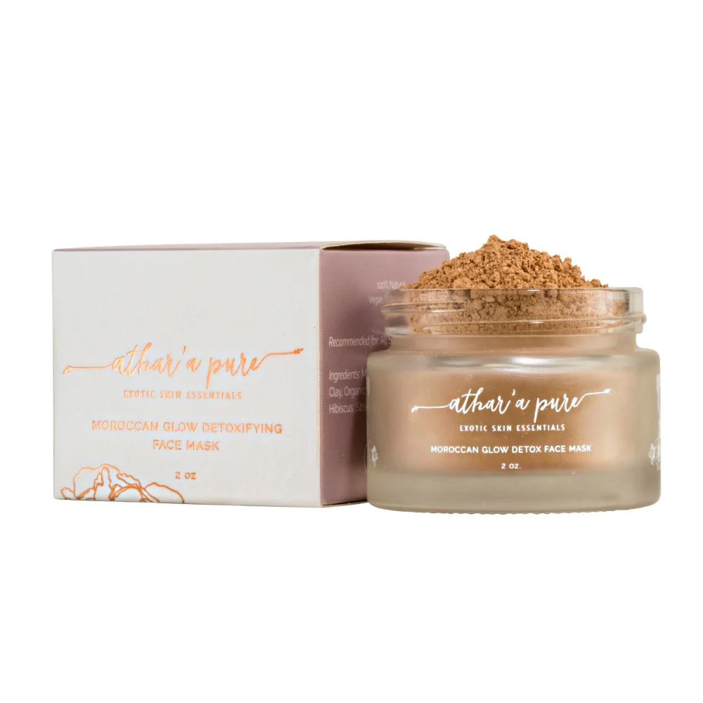 Moroccan Glow Detoxifying Face Mask (Vegan, 100% Natural) by Athar'a Pure - Image 3