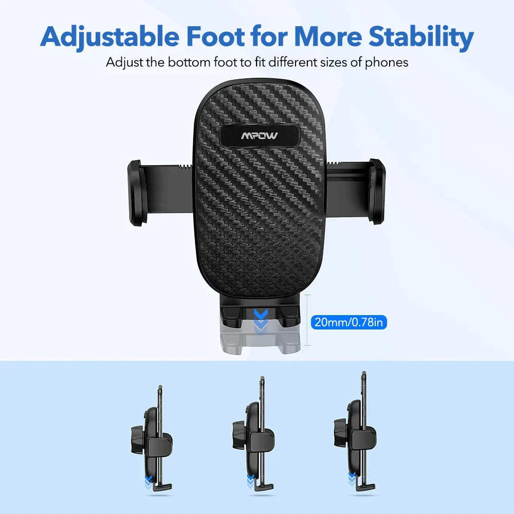 Mpow CA158 Universal Car Phone Mount Windshield Dashboard Car Phone Holder with Long Gooseneck for iPhone 14 15 Plus Max Samsung - Image 3