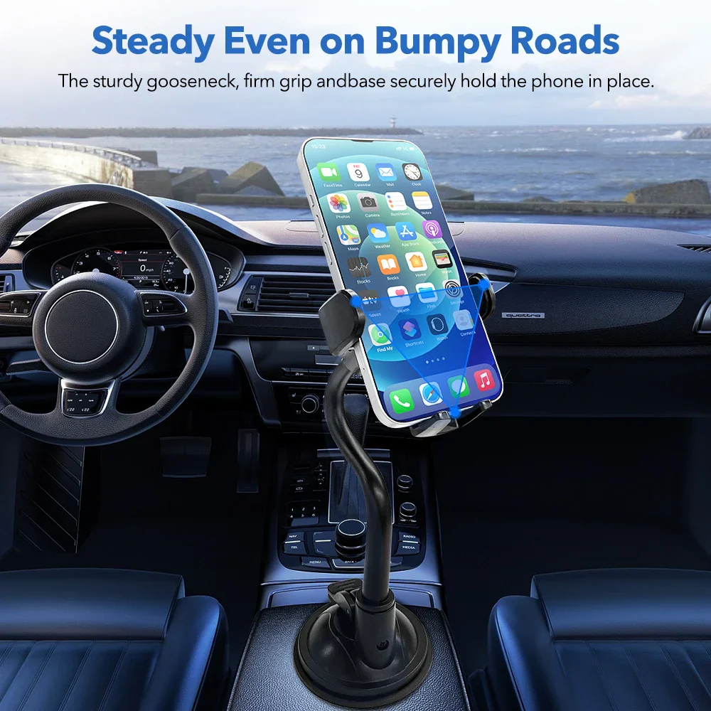 Mpow CA158 Universal Car Phone Mount Windshield Dashboard Car Phone Holder with Long Gooseneck for iPhone 14 15 Plus Max Samsung - Image 4