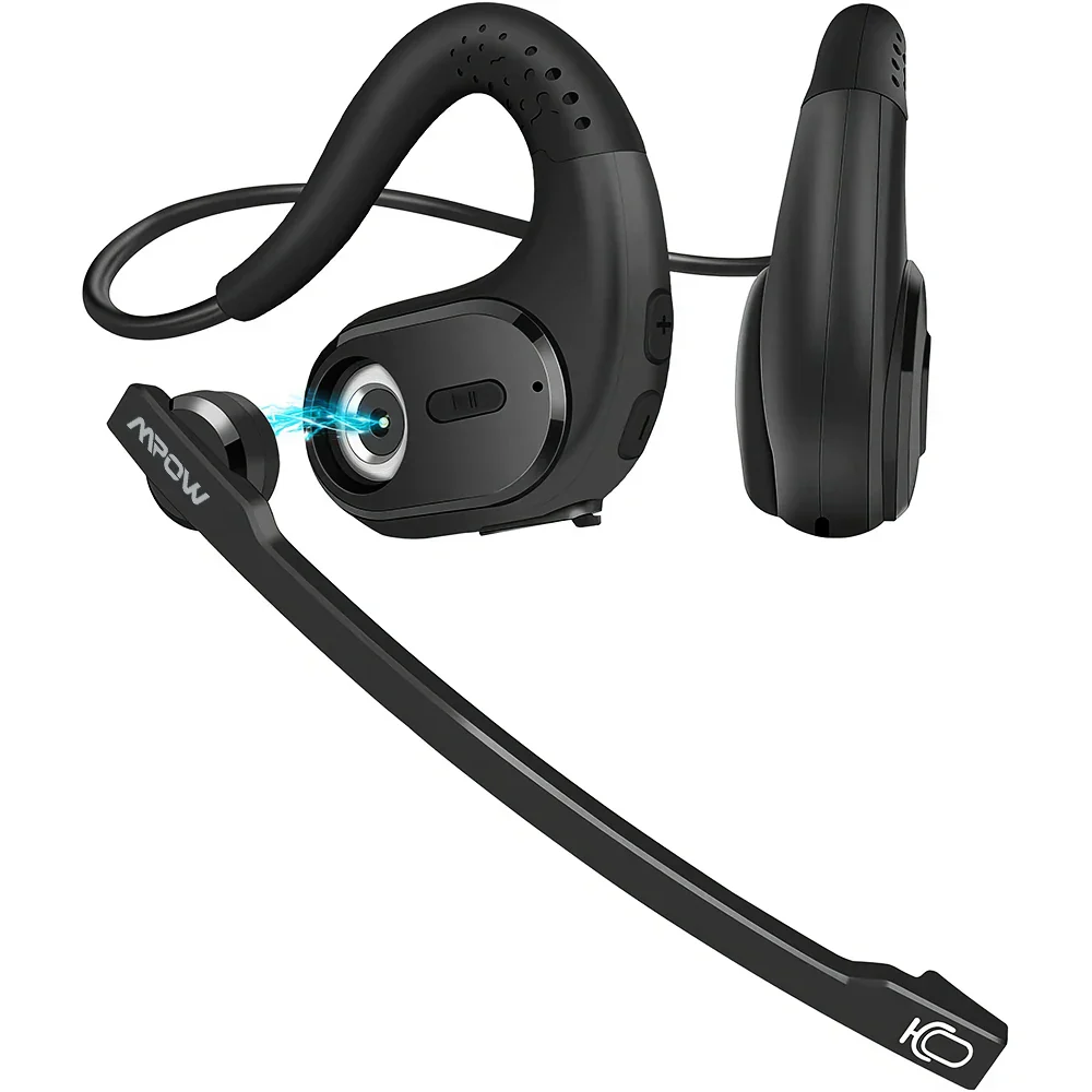 Mpow G9 Bluetooth 5.3 Open Ear Headphones with Removable Microphone Noise Cancelling Air Conduction Headset with 12H Playtime - Image 11