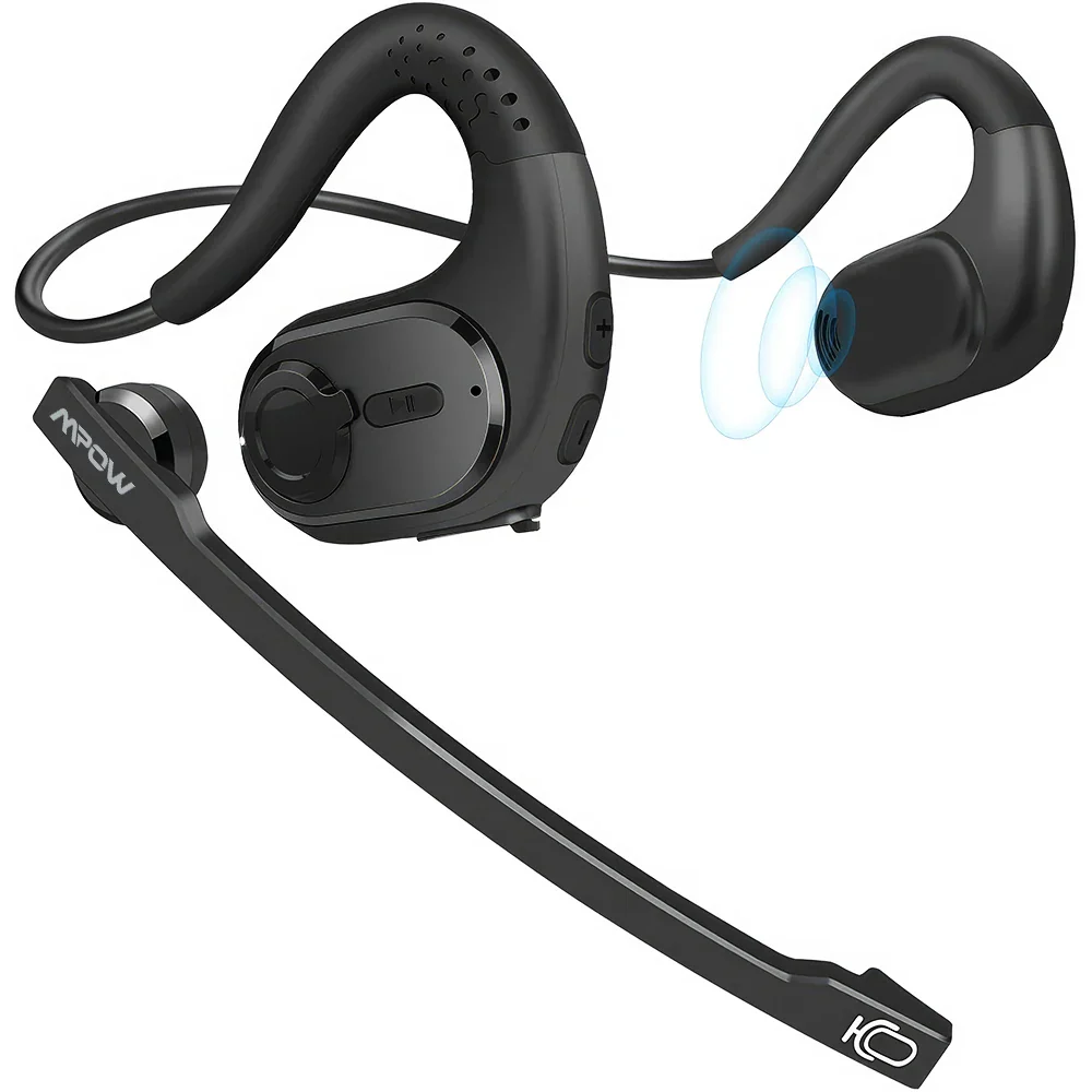 Mpow G9 Bluetooth 5.3 Open Ear Headphones with Removable Microphone Noise Cancelling Air Conduction Headset with 12H Playtime - Image 12