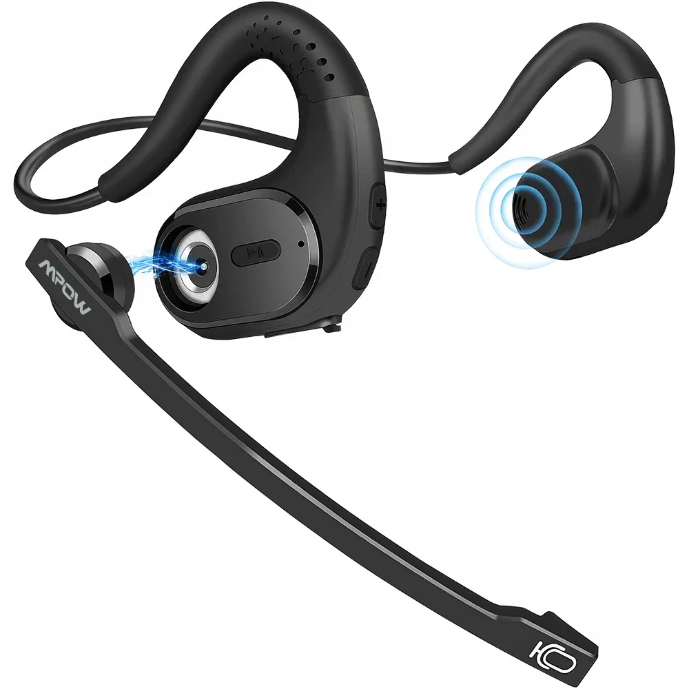 Mpow G9 Bluetooth 5.3 Open Ear Headphones with Removable Microphone Noise Cancelling Air Conduction Headset with 12H Playtime - Image 15