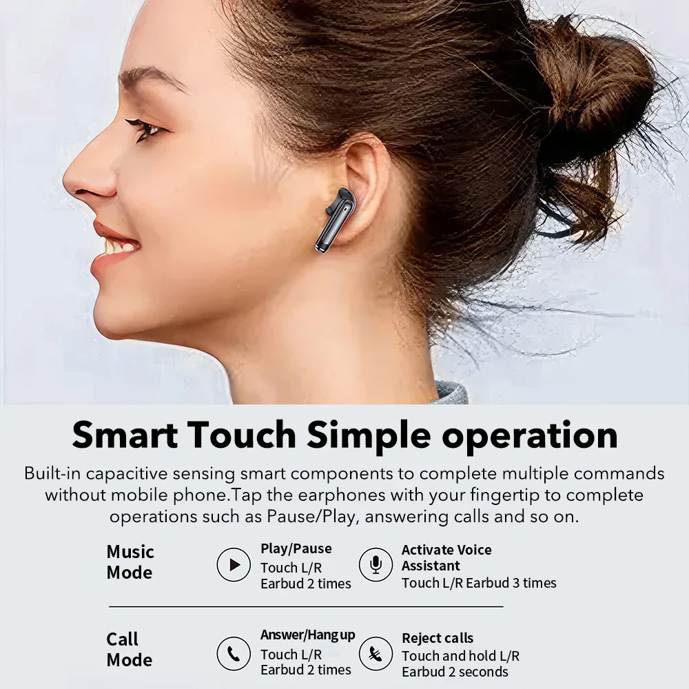 Mpow S47 True Wireless Bluetooth V5.3 Earphones with 35H Playback TWS Waterproof Earbuds for iPhone Huawei Xiaomi All Smartphone - Image 10