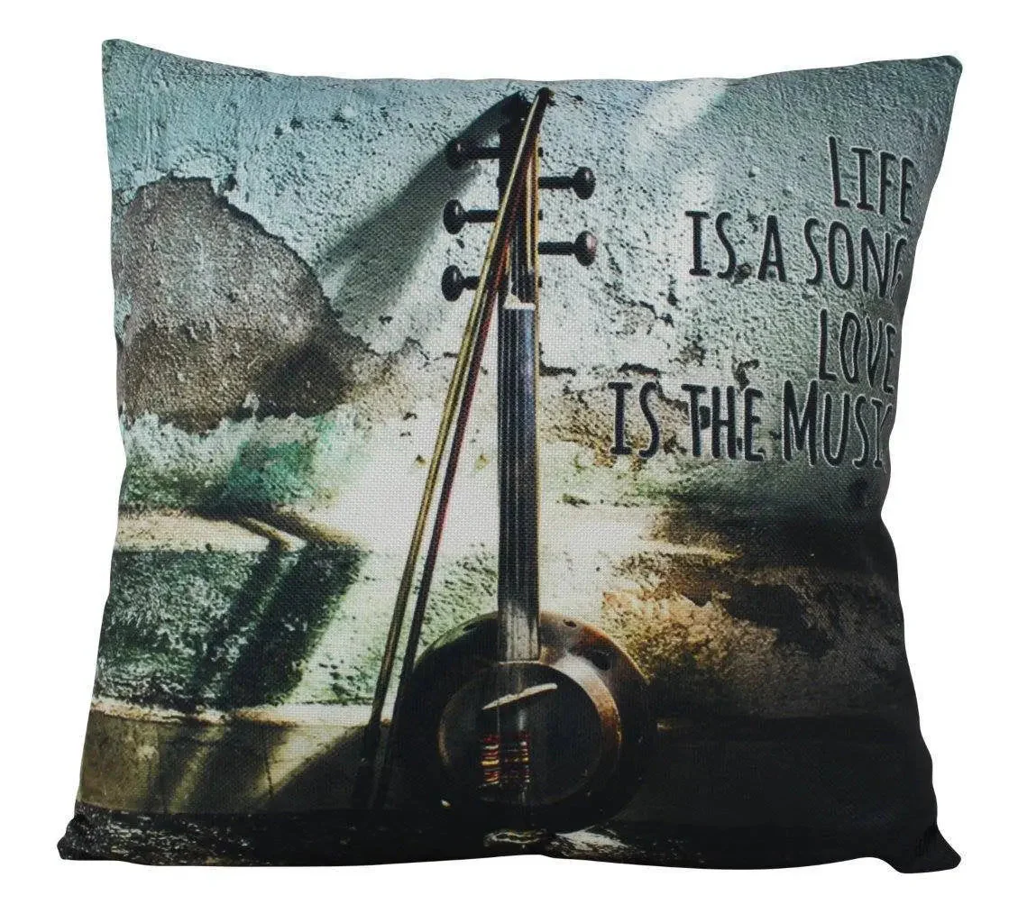Music Lover | Life is the song love is the music | Pillow Cover | Home Decor | Throw Pillow | Gift | Music decor | Music Gifts by UniikPillows - Image 5