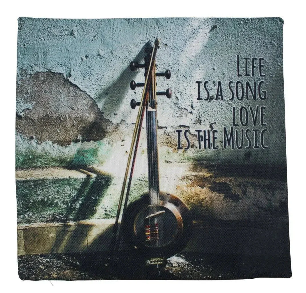 Music Lover | Life is the song love is the music | Pillow Cover | Home Decor | Throw Pillow | Gift | Music decor | Music Gifts by UniikPillows - Image 6