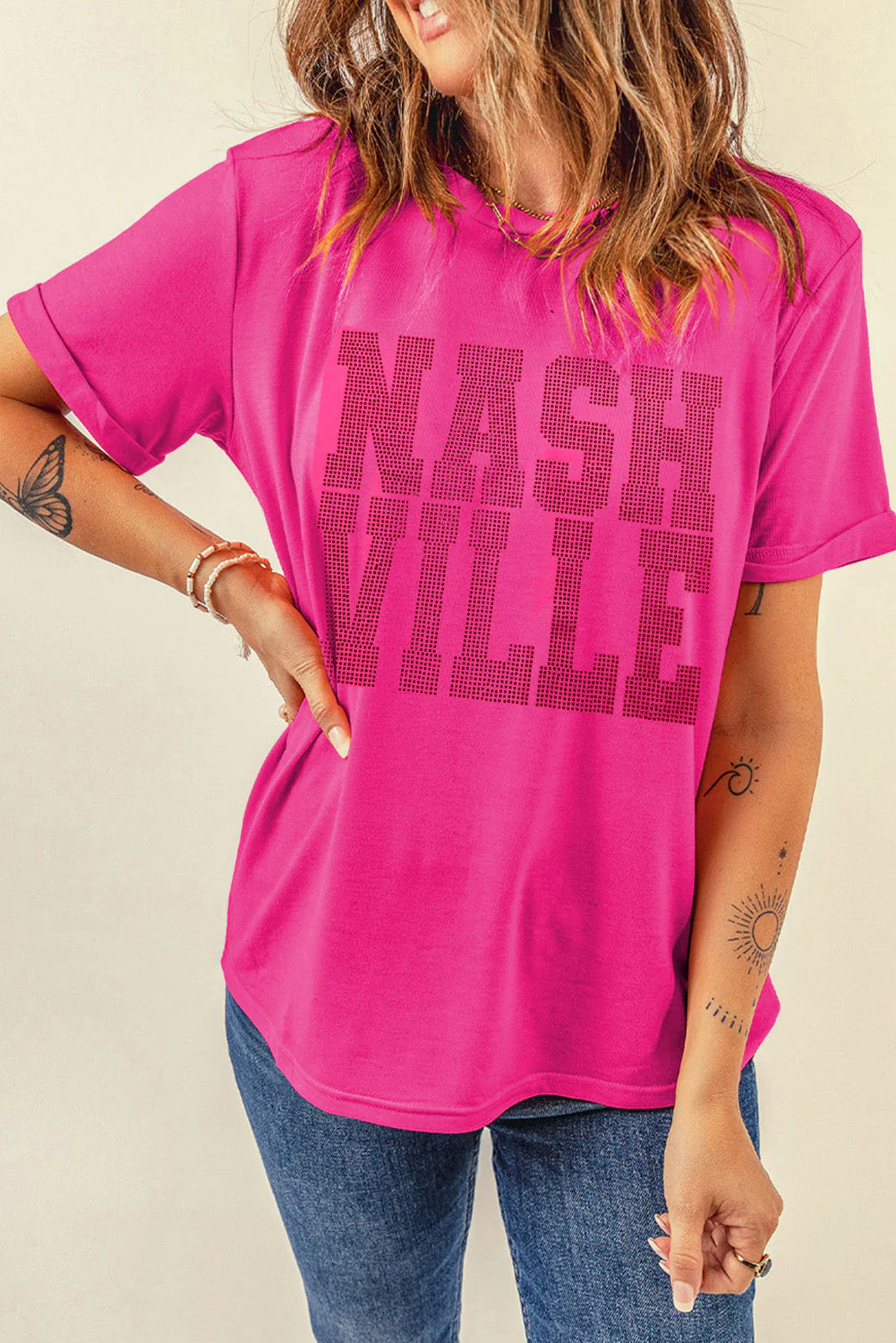 NASHVILLE Round Neck Short Sleeve T-Shirt - Image 3
