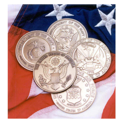Navy Service Medallion, Brass Navy Medallion by The Military Gift Store - Image 2