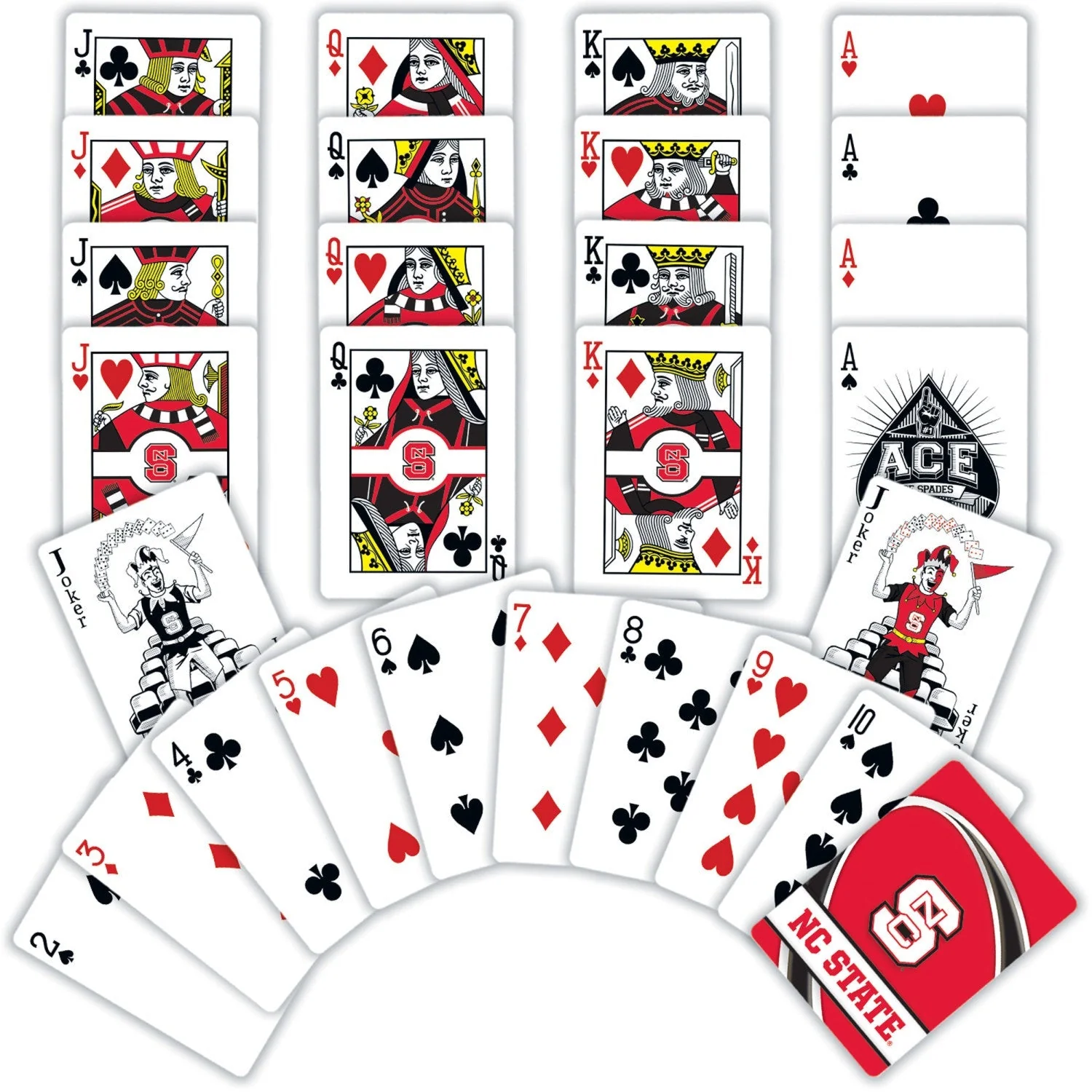 NC State Wolfpack Playing Cards - 54 Card Deck by MasterPieces Puzzle Company INC - Image 2