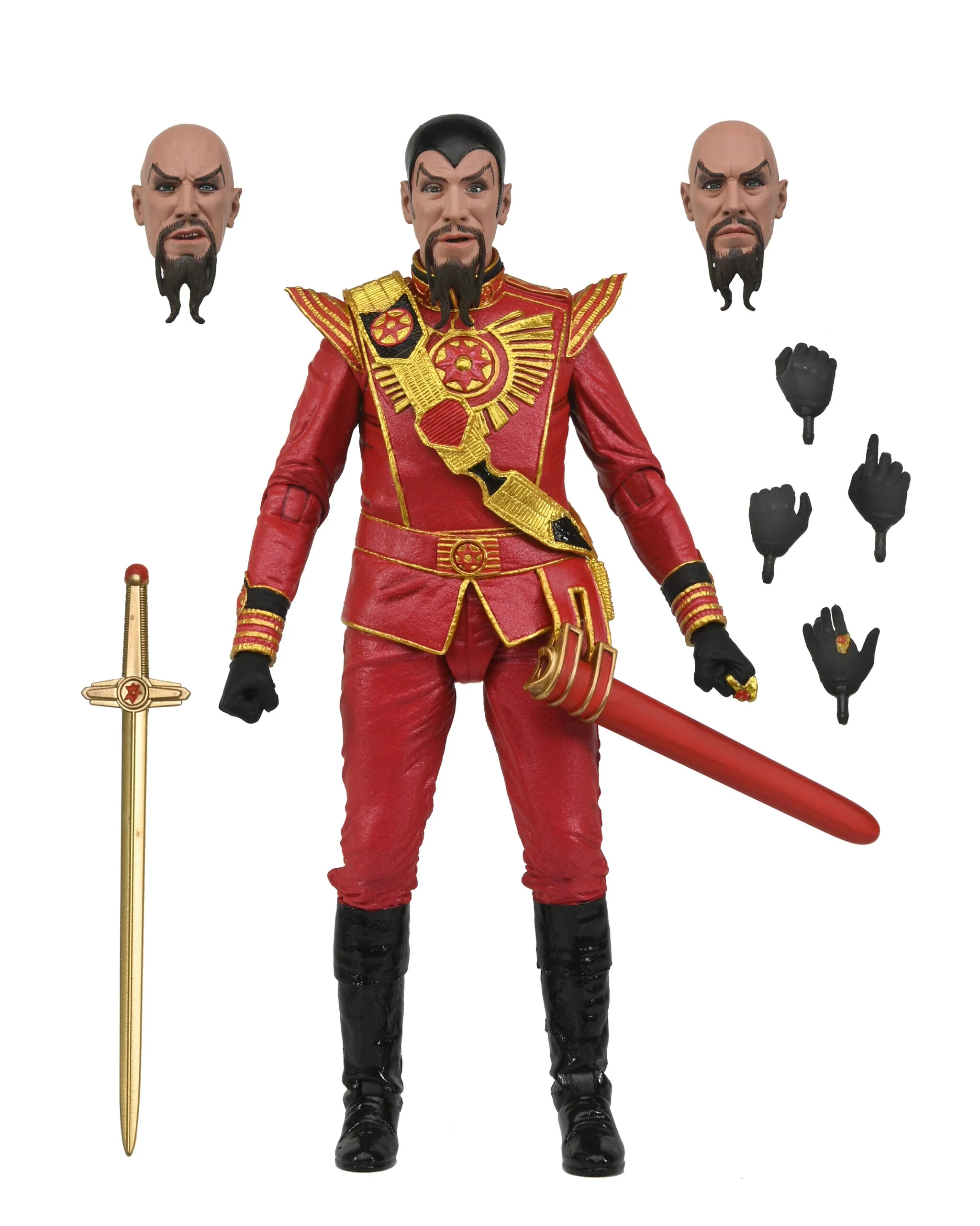 NECA Action Figure: Flash Gordon - Ultimate Ming - Red Military Outfit - Image 4