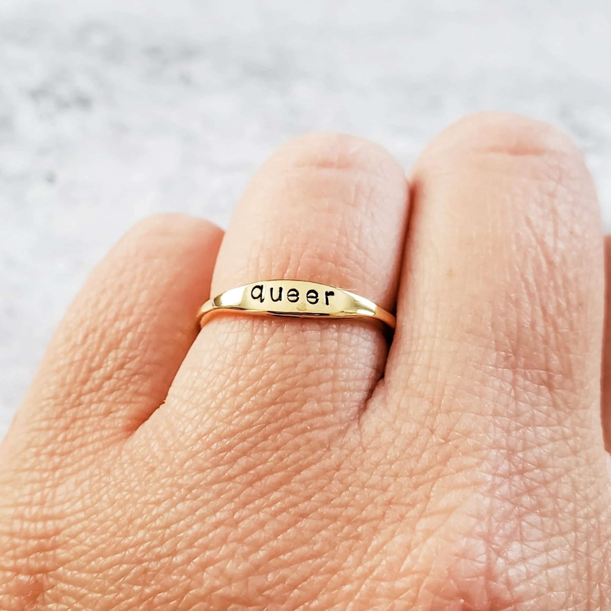NOPE Dainty Gold Ring by Salt and Sparkle - Image 5