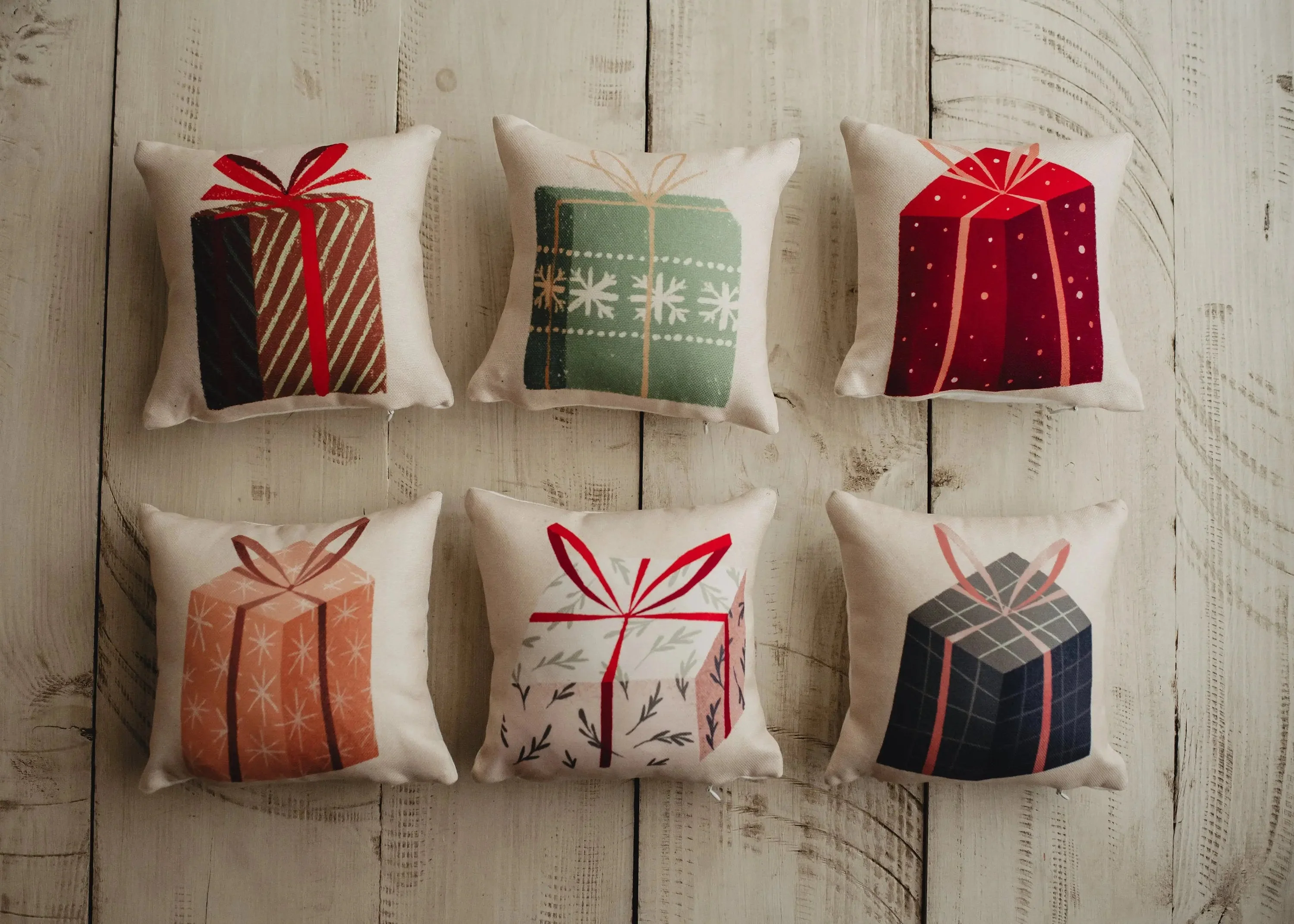 Nordic Mini Peach Star Gift Throw Pillow Cover | 8x8 |  Small Throw Pillows | Christmas Gift | Sister Gift | Gift for Mom | Teacher Gift by UniikPillows - Image 2