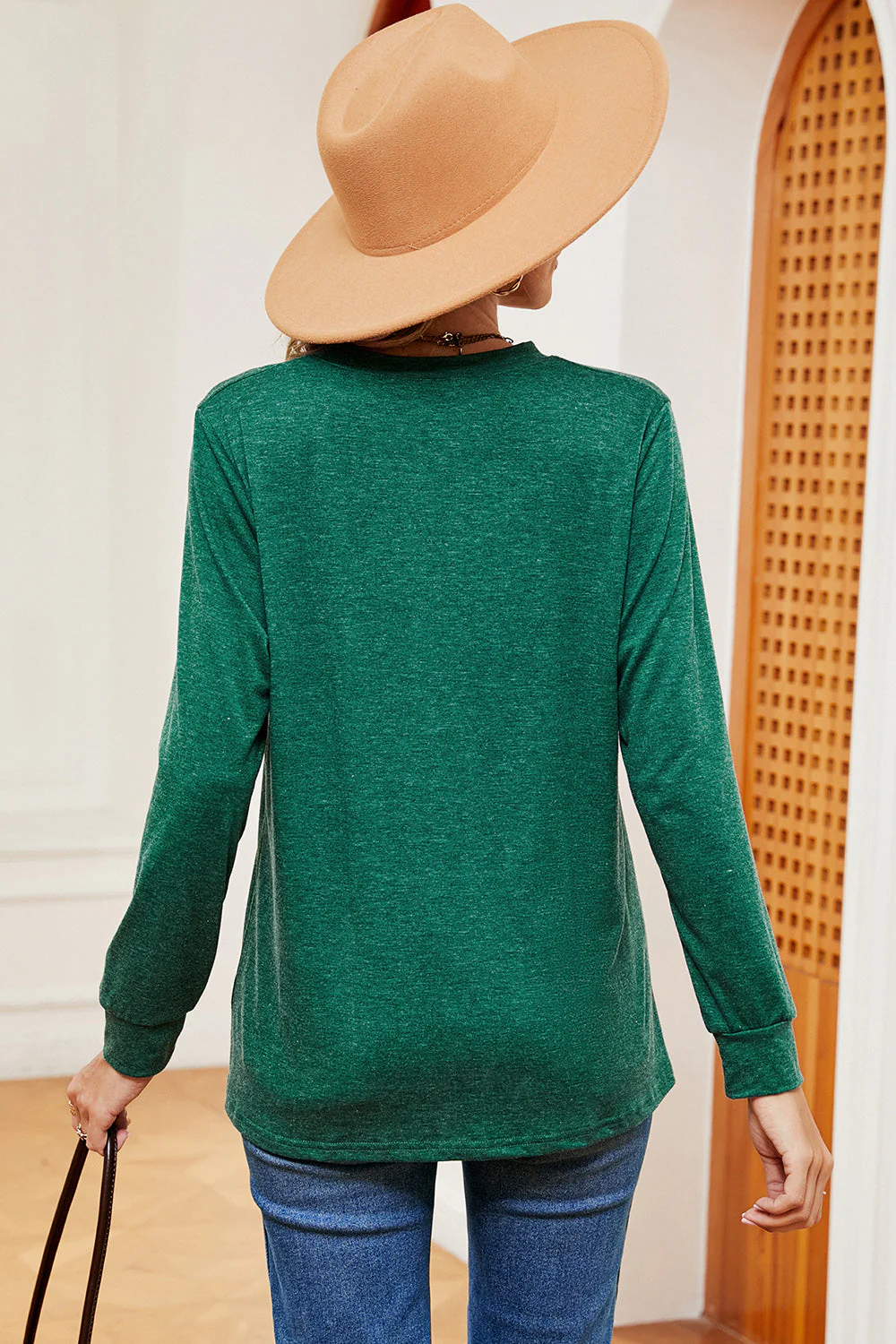 Notched Long Sleeve T-Shirt - Image 23