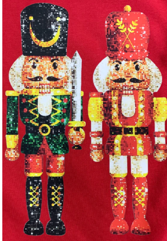 Nutcracker Printed Round Neck Long Sleeve Sweatshirt - Image 4