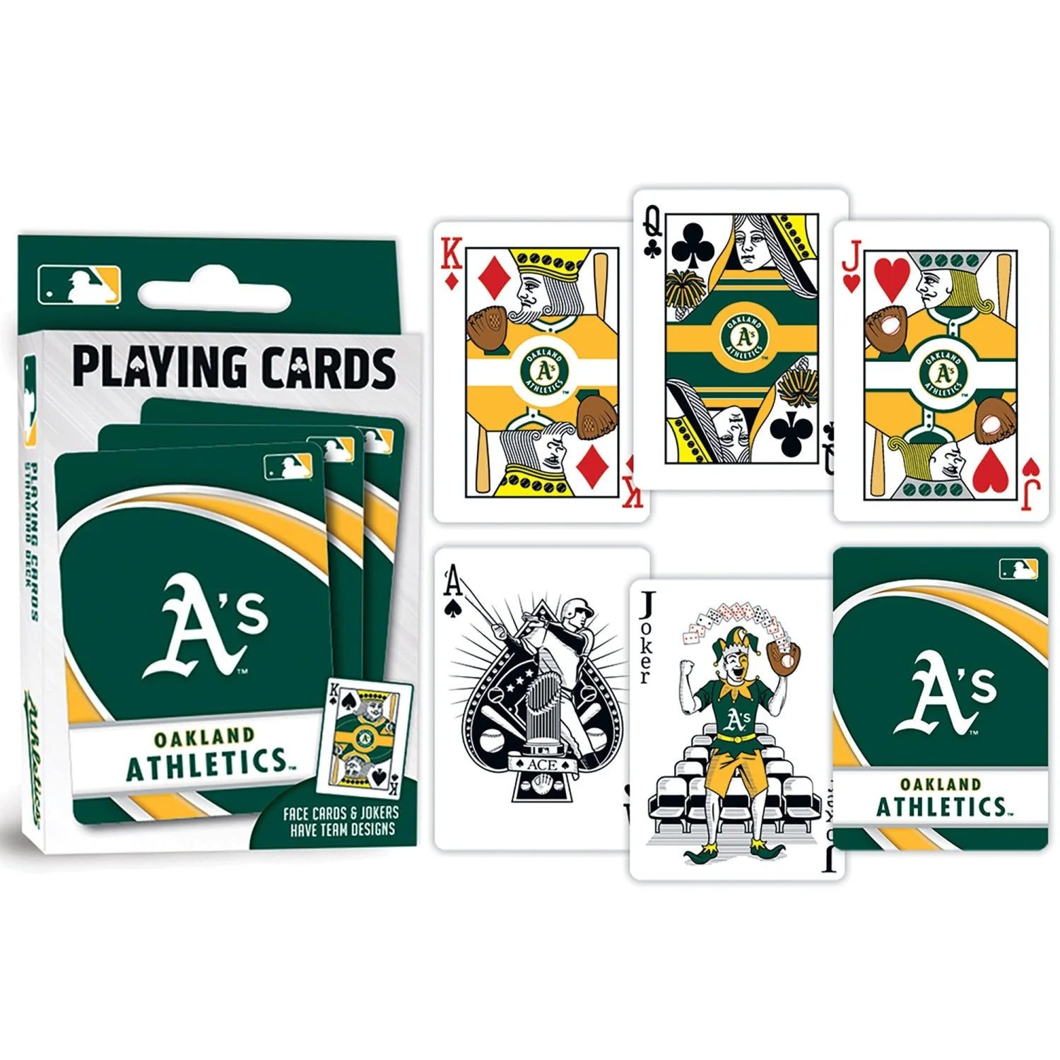 Oakland Athletics Playing Cards - 54 Card Deck by MasterPieces Puzzle Company INC - Image 3