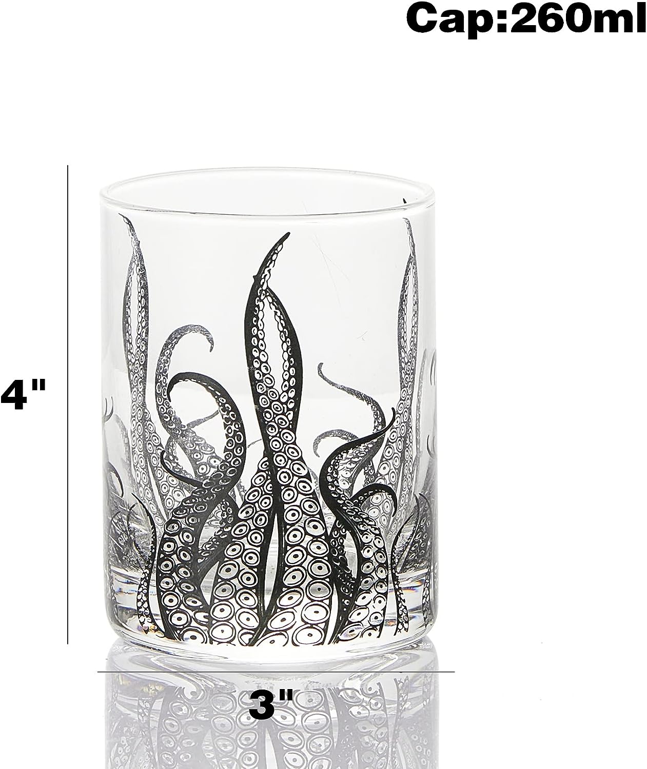 Octopus Tentacle Whiskey Glassware | Set of 2 | 9 OZ Handmade Craft Beer, Cocktail, Water, Bar Rock Glass - Kraken Tumbler Gift Set, Old Fashioned Rocks Glasses, Antique Design Extraordinary Detail by The Wine Savant - Image 5