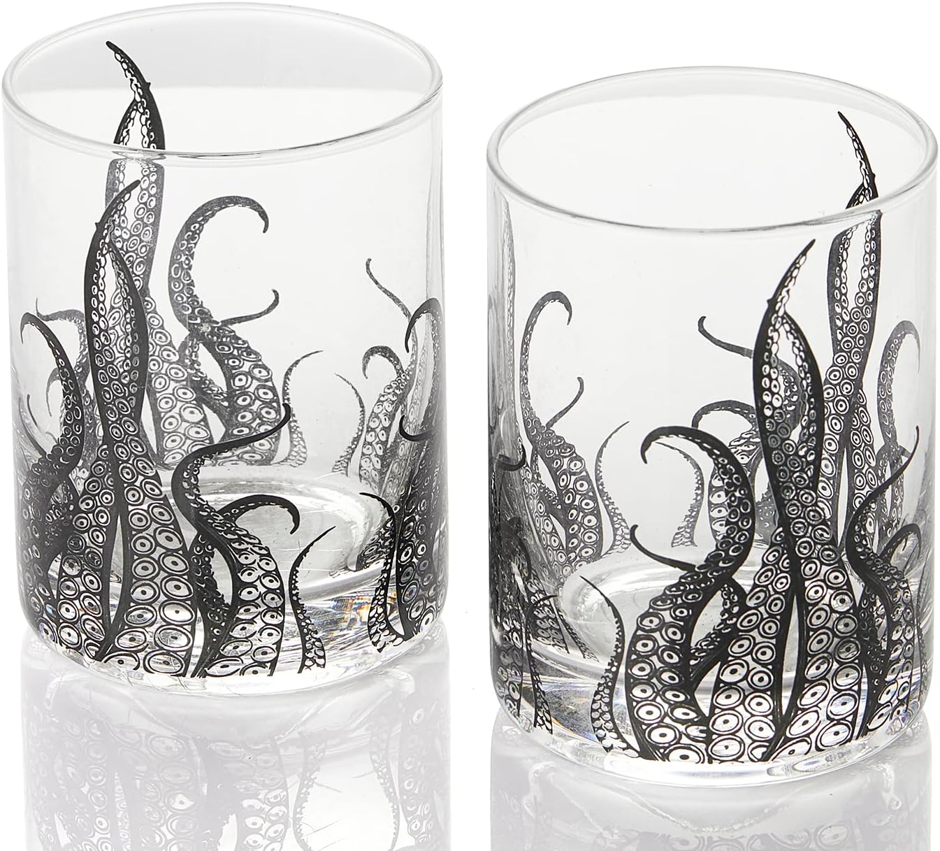 Octopus Tentacle Whiskey Glassware | Set of 2 | 9 OZ Handmade Craft Beer, Cocktail, Water, Bar Rock Glass - Kraken Tumbler Gift Set, Old Fashioned Rocks Glasses, Antique Design Extraordinary Detail by The Wine Savant - Image 7