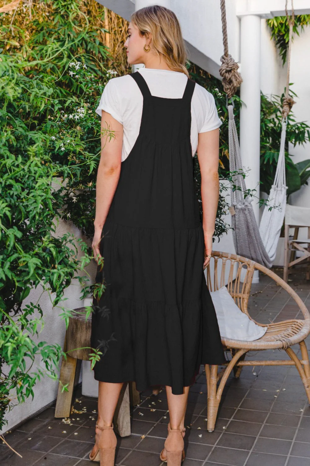 ODDI Full Size Sleeveless Tiered Midi Dress - Image 2