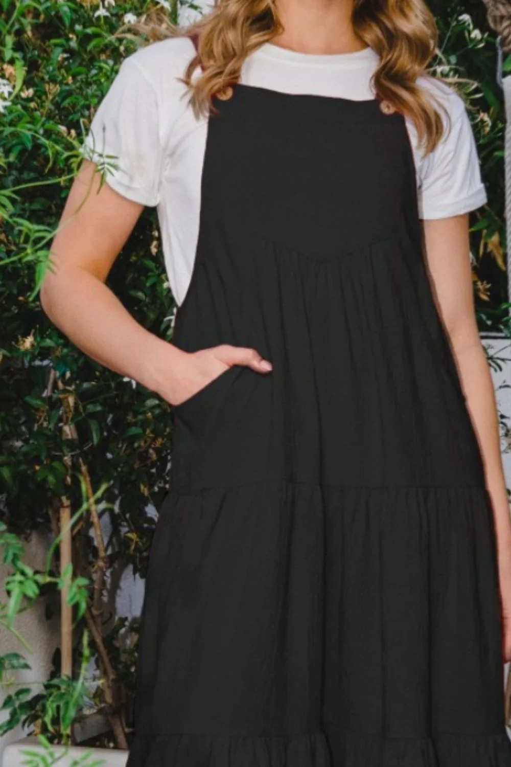 ODDI Full Size Sleeveless Tiered Midi Dress - Image 3