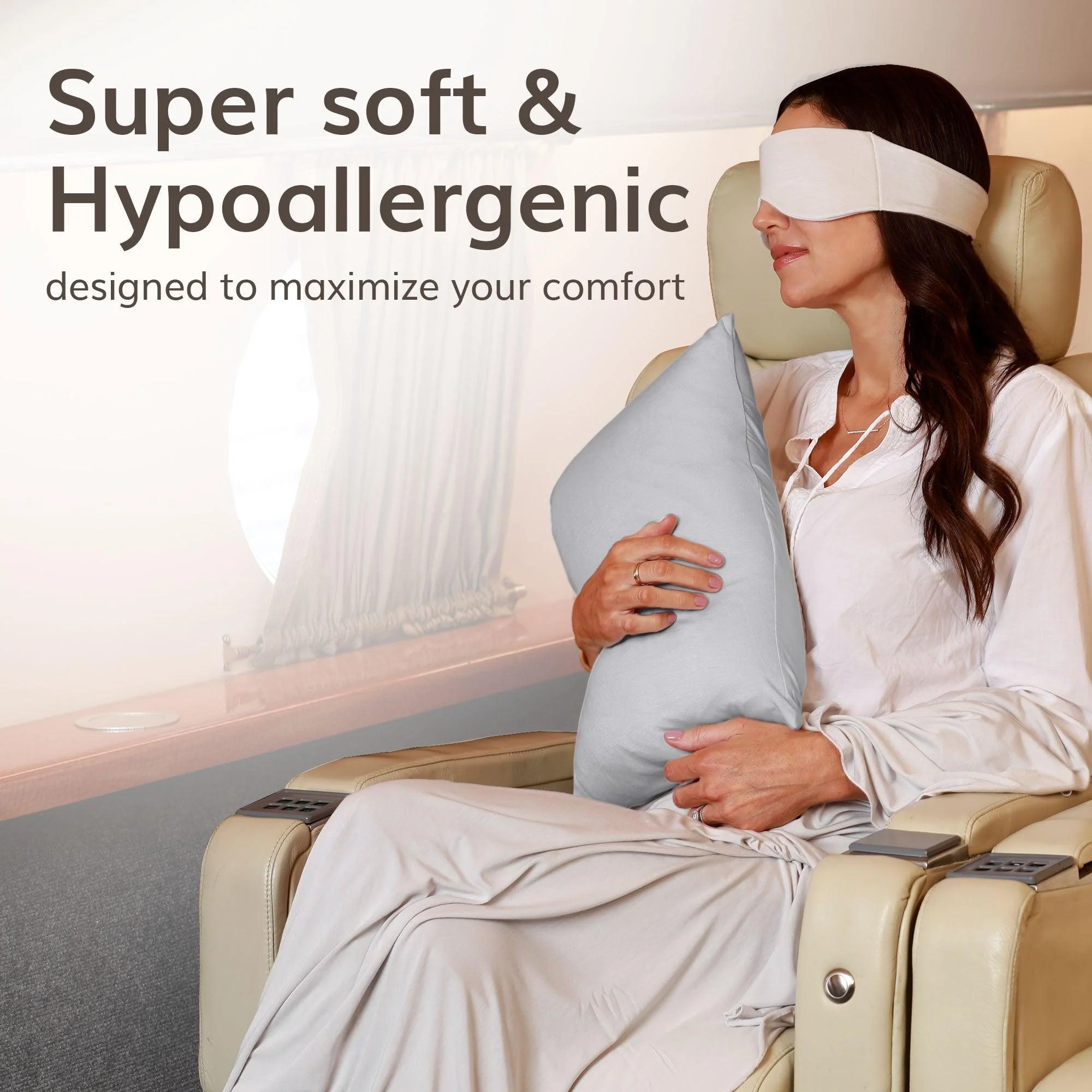 Odyssey Travel Pillow in Silver Gray by HappyLuxe - Image 5